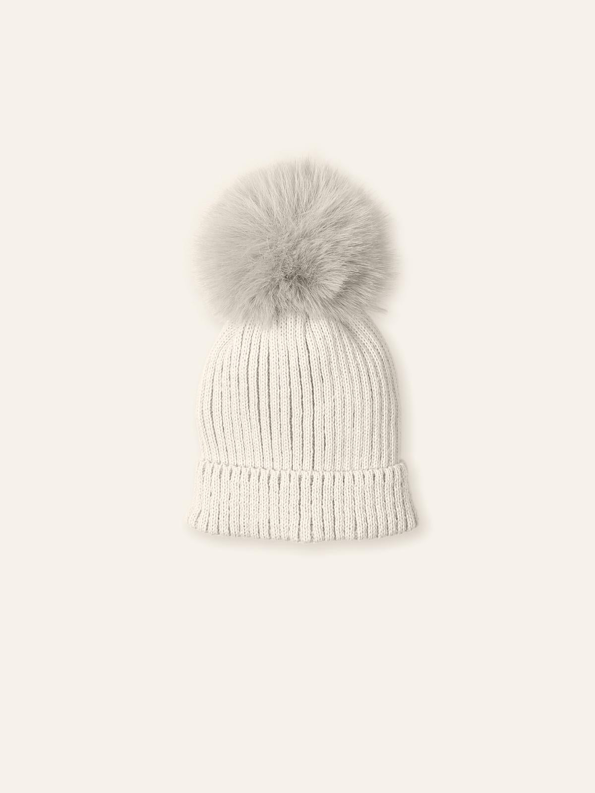 CAPPELLO NEONATO CON PON PON REMOVIBILE NATURAL MAC ILUSION GB59 NATURAL MAC ILUSION KIDS