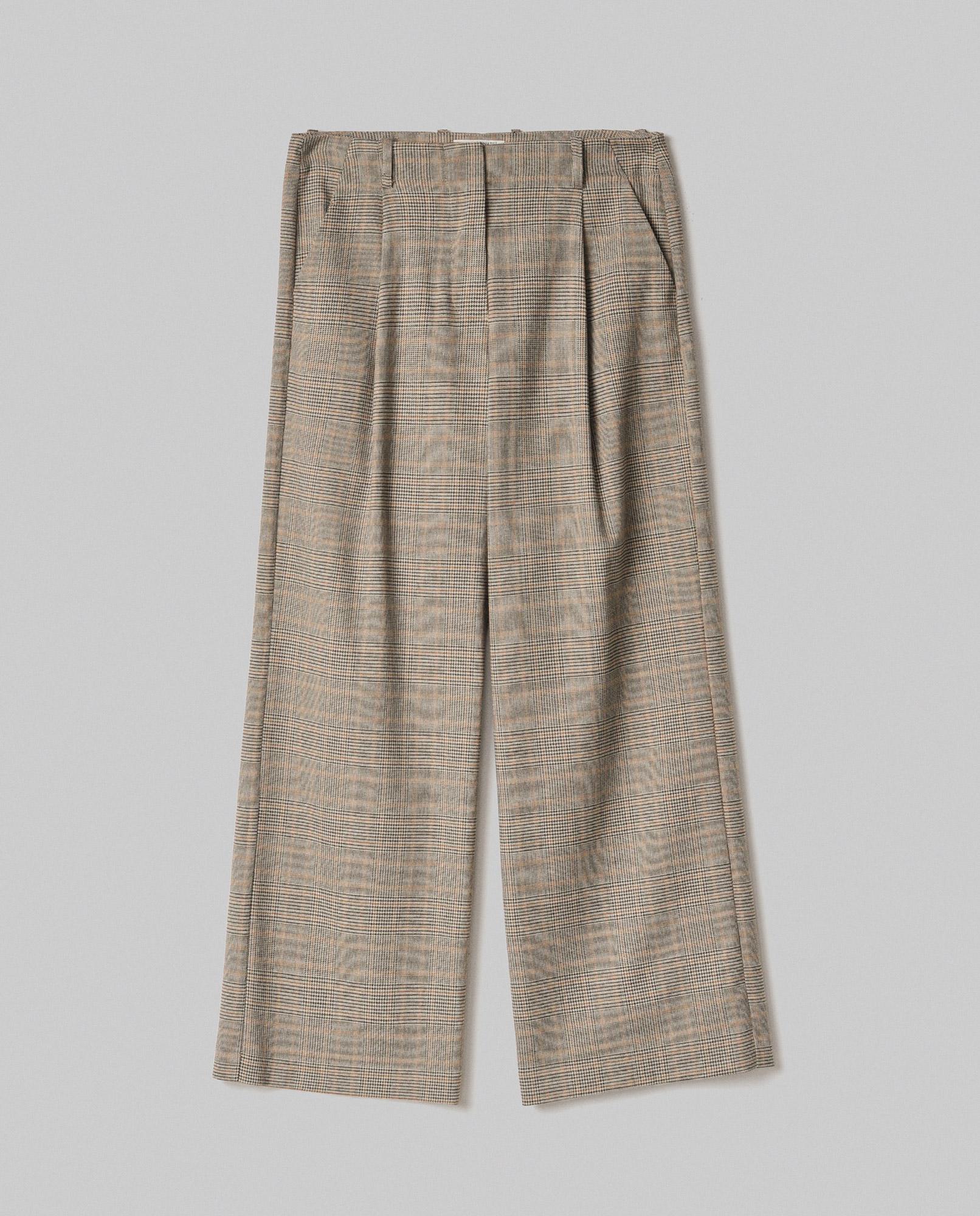 PANTALONE DONNA CON PENCE IN PRINCIPE DI GALLES BEIGE SAND HINNOMINATE HMABW02263 BEIGE SAND HINNOMINATE