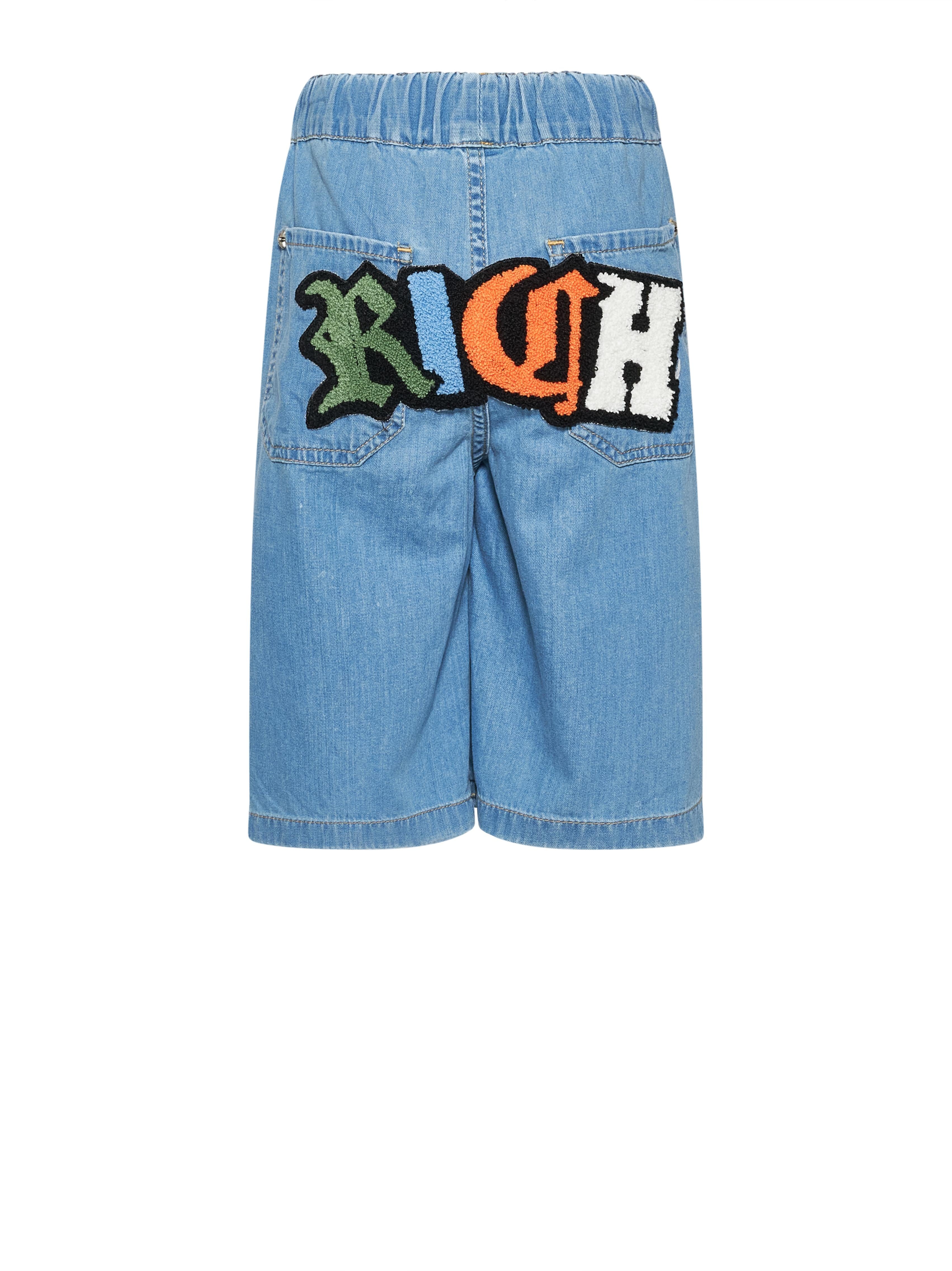 BERMUDA BAMBINO CON PATCH IN DENIM JOHN RICHMOND RBP26062BE BLUE LIGHT JOHN RICHMOND JUNIOR