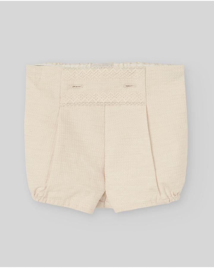 COORDINATO NEONATO CAMICIA E PANTALONCINO BEIGE PAZ RODRIGUEZ 106-153102 BEIGE PAZ RODRIGUEZ