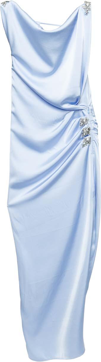 ABITO DONNA AGGRAPPATO CON APPLICAZIONI AZZURRO JIJIL AB242 AZZURRO JIJIL