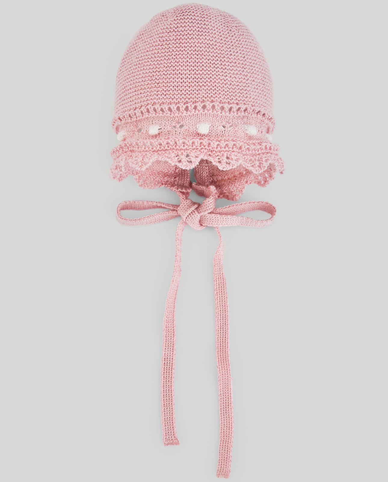 CUFFIA NEONATA IN MAGLIA ALEGRA ROSA PAZ RODRIGUEZ 011-123254 ROSA PAZ RODRIGUEZ