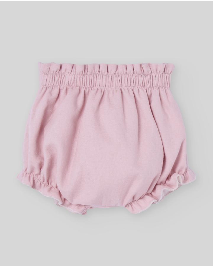 COORDINATO NEONATA CAMICIA E CULOTTE ROSA PAZ RODRIGUEZ 106-153113 PANNA-ROSA PAZ RODRIGUEZ