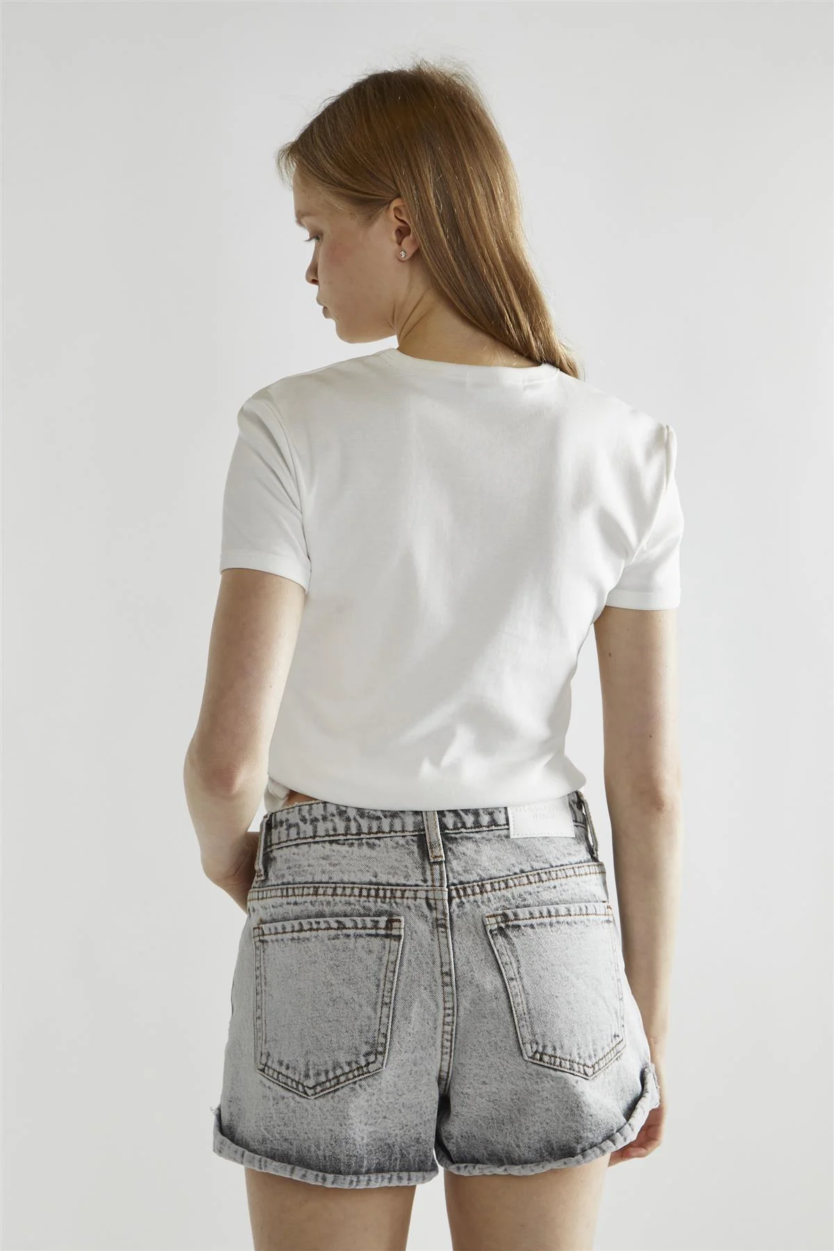 Shorts in denim nero Bleach Acid AN5064 NERO GLAMOROUS