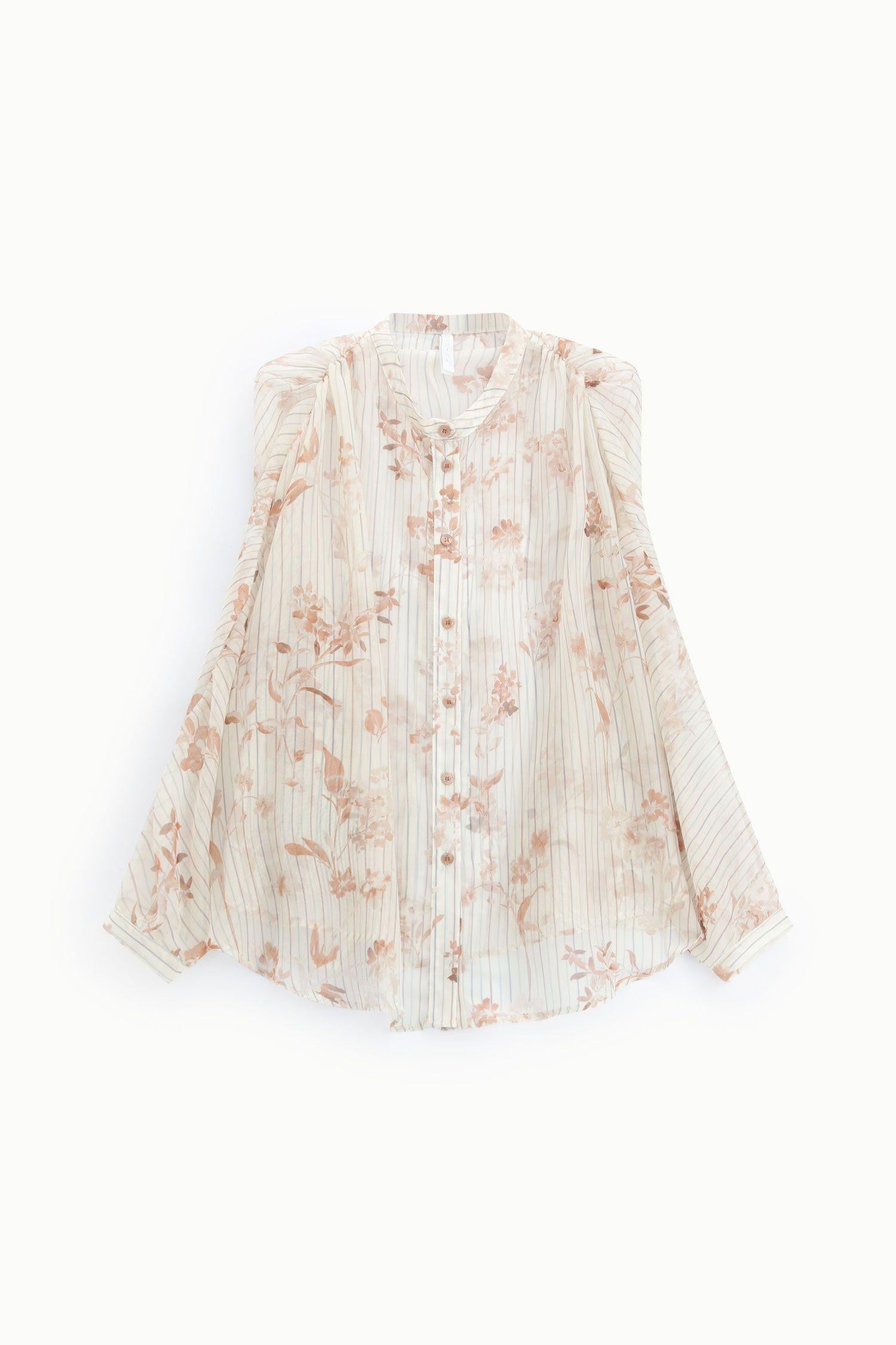 CAMICIA DONNA AMPIA CON STAMPA FLOREALE IMPERIAL COC6LMQ PANNA IMPERIAL