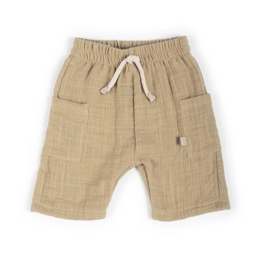 SHORTS NEONATO IN LINO MUSTARD BAMBOOM 1166TE MUSTARD BAMBOOM