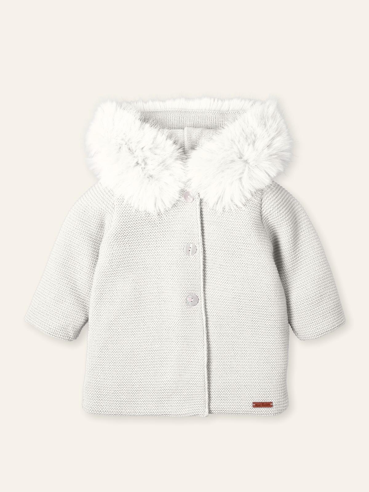 cappotto cappuccio pelliccia 9899 CRUDO MAC ILUSION KIDS