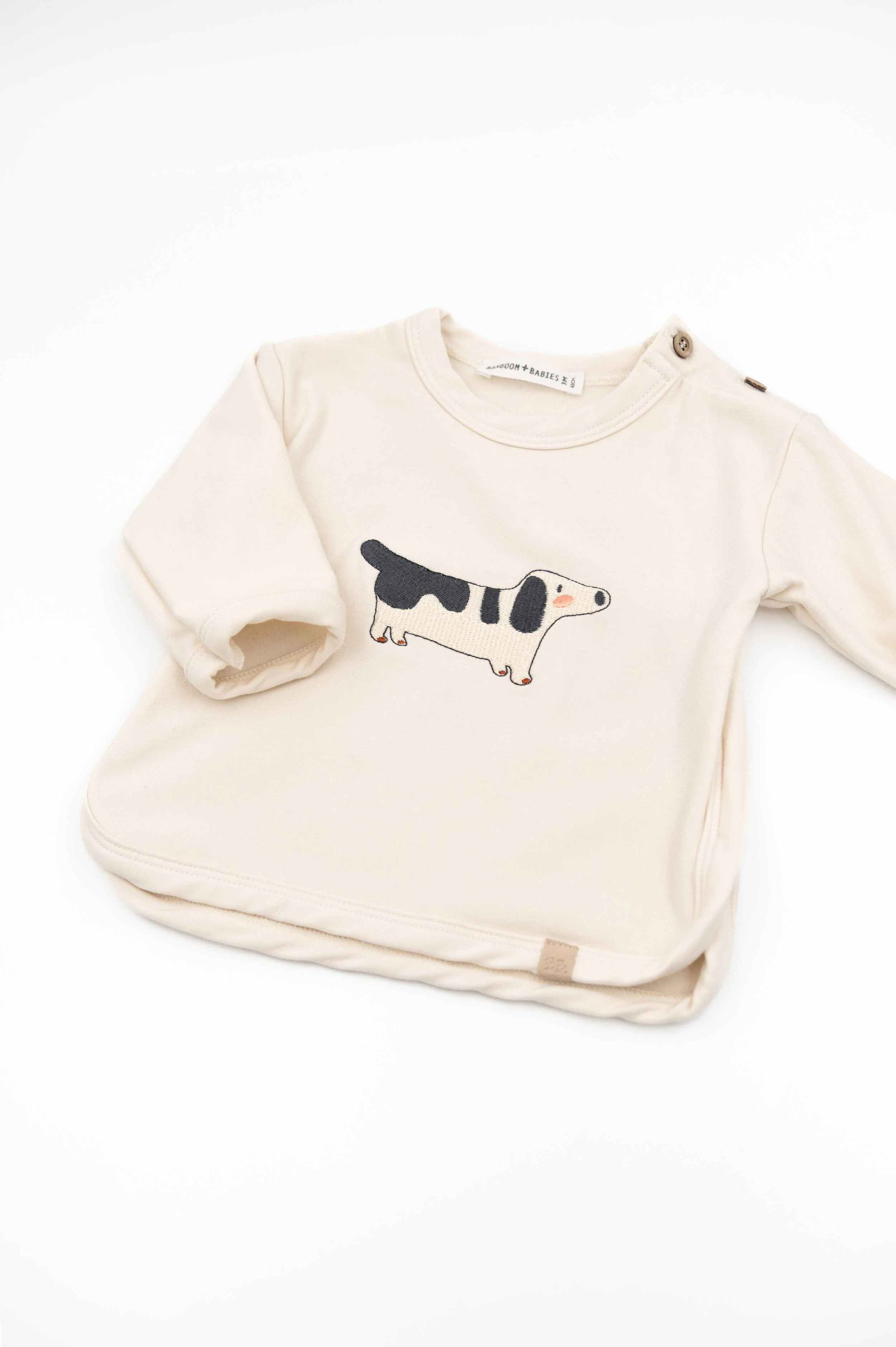 MAGLIA BIMBO BASSOTTO 1075 WARM WHITE BAMBOOM