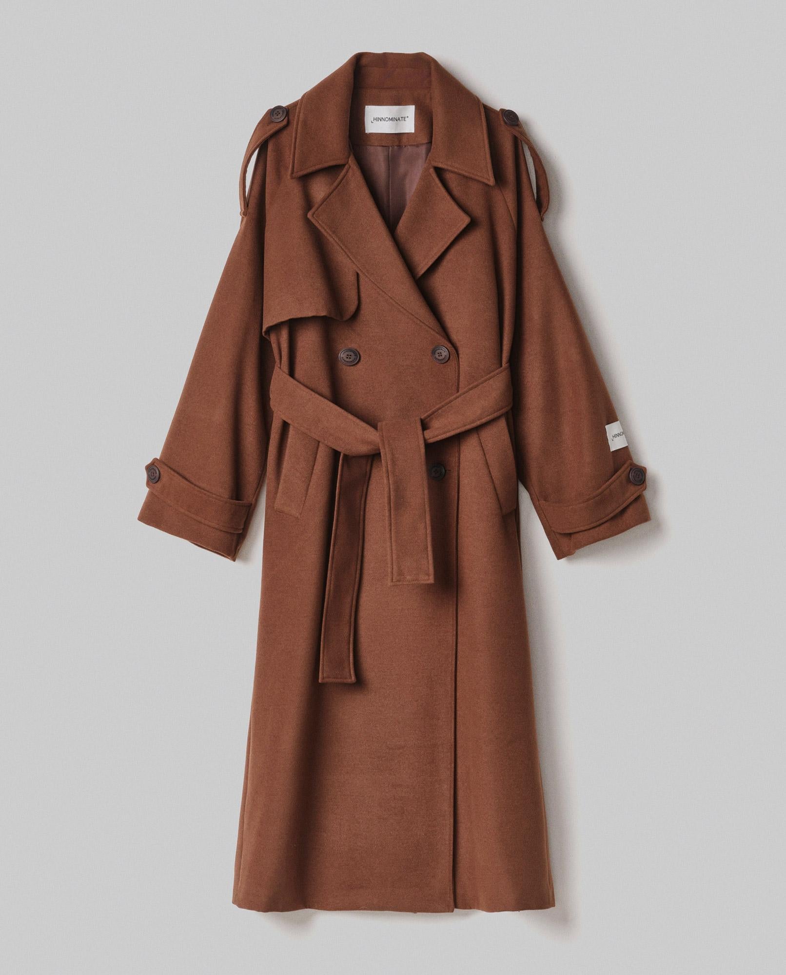 CAPPOTTO DONNA OVER MODELLO TRENCH MORO HINNOMINATE HAMBW02293 MORO HINNOMINATE