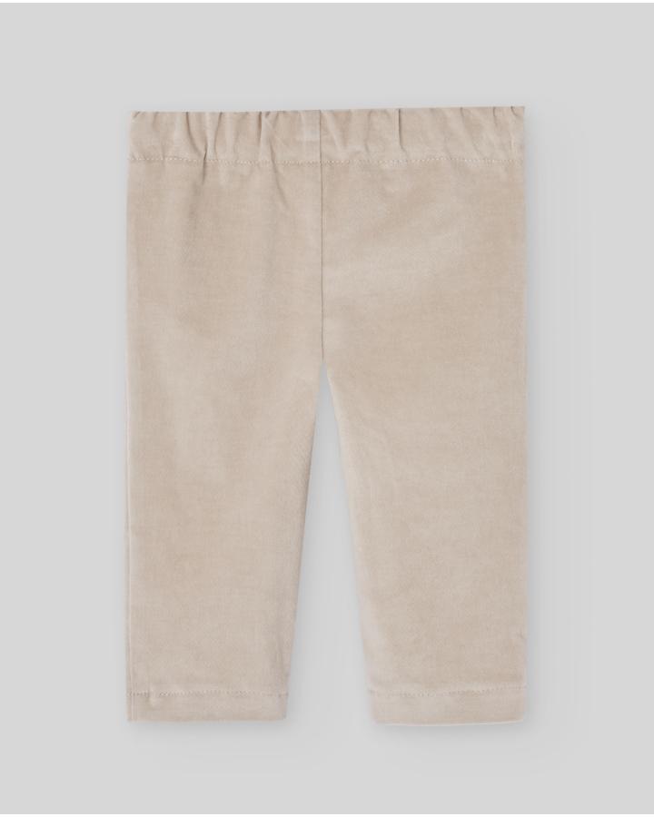 COORDINATO NEONATO CAMICIA E PANTALONE IN VELLUTO PANNA PAZ RODRIGUEZ 106L-152844 PANNA PAZ RODRIGUEZ
