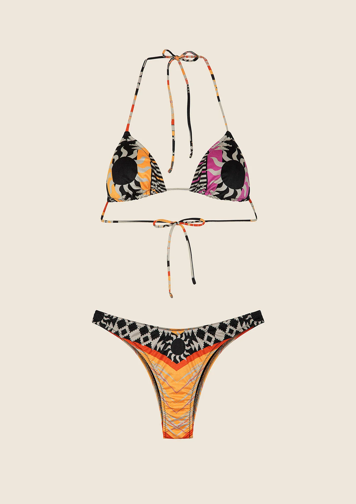 Bikini Donna F**K Triangolo con Slip Americano Fisso Fantasia<BR/> FK25-0840X05 UNICO F**K