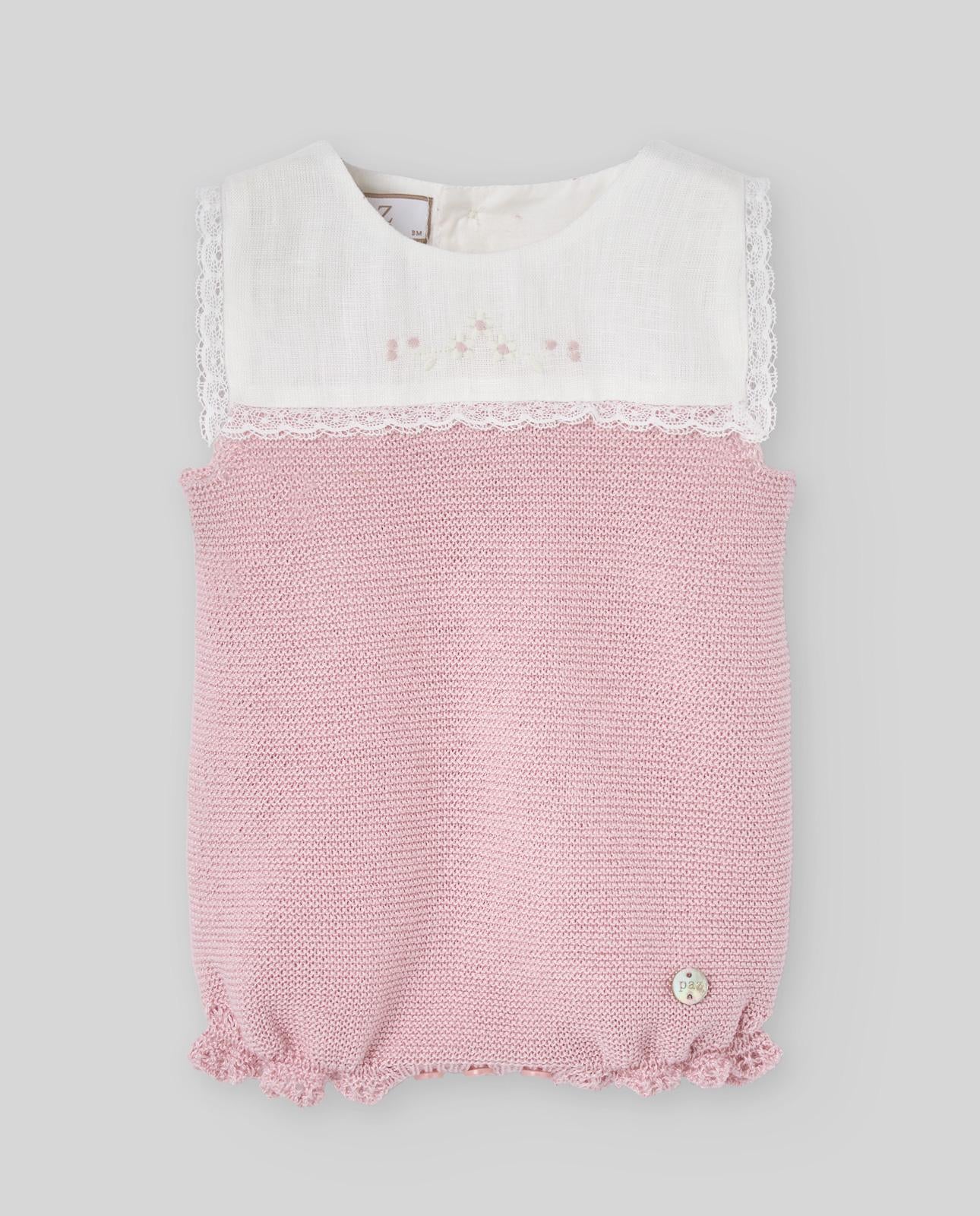 pagliaccetto neonata in maglia Alegra rosa paz rodriguez 022-123257 ROSA PAZ RODRIGUEZ
