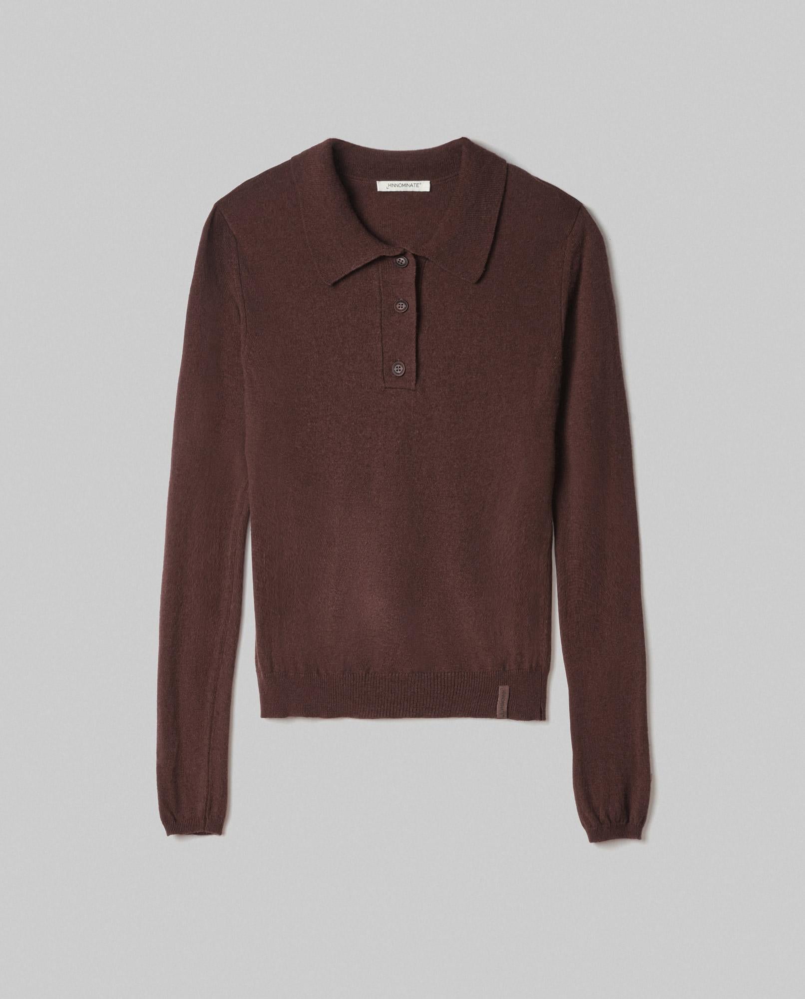 POLO DONNA IN CASHMERE MANICA LUNGA MORO HINNOMINATE HMABW02144 MORO HINNOMINATE