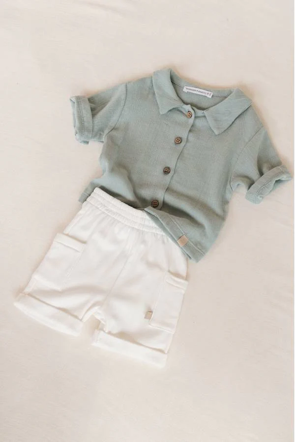 camicia maniche corte 883 ACQUA GREY BAMBOOM