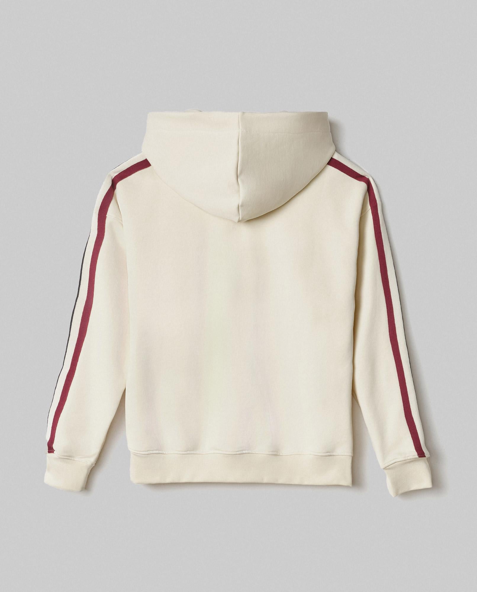 felpa DONNA CON cappuccio E BANDE IN MAGLIA PANNA HINNOMINATE HMABW02095 BIANCO BURRO HINNOMINATE