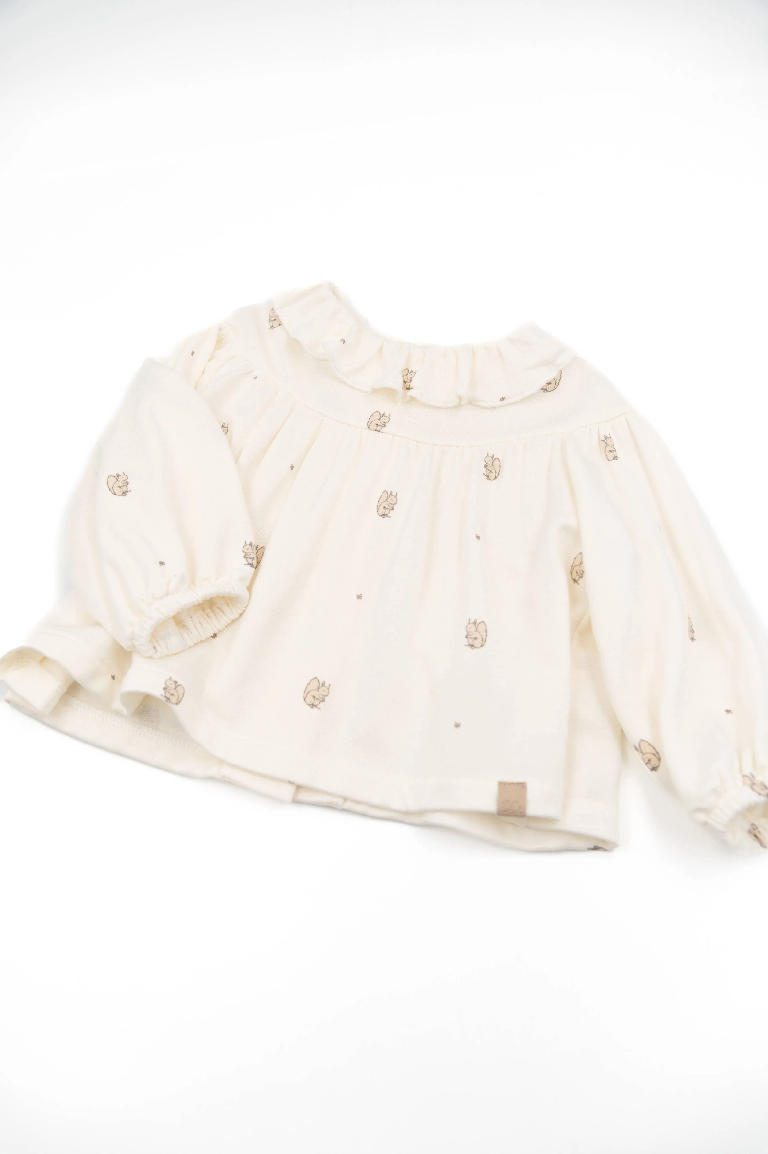 camicia neonata con colletto ampia stampa squirrel bamboom 1023 PRINT SQUIRREL BAMBOOM