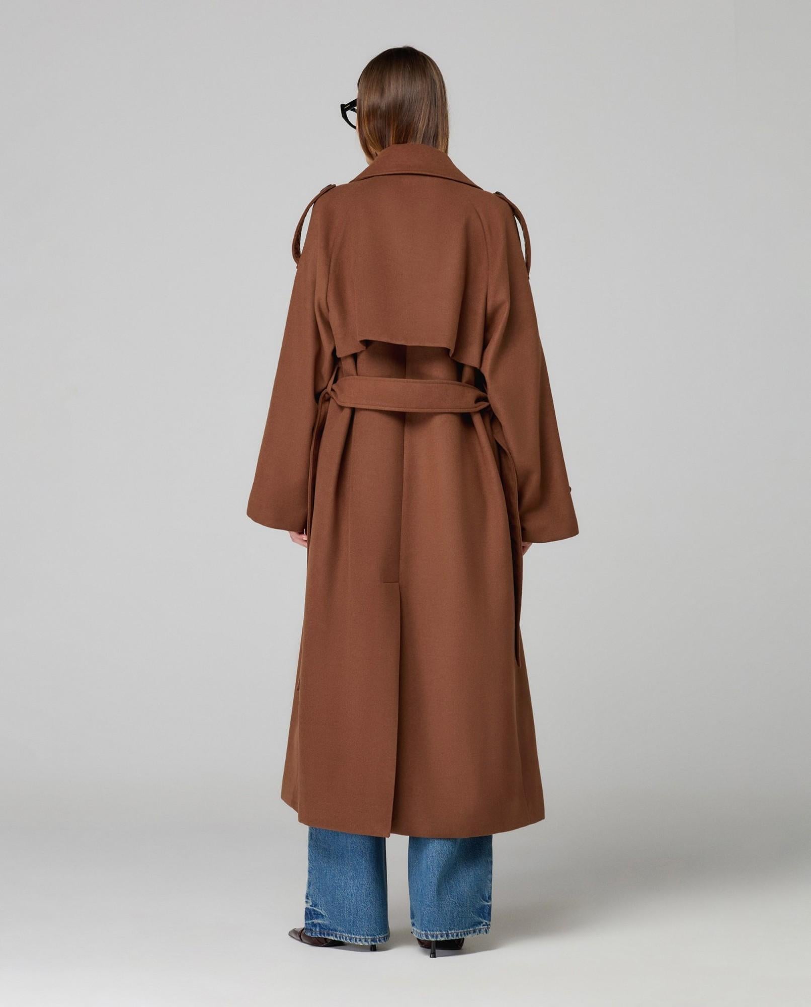 CAPPOTTO DONNA OVER MODELLO TRENCH MORO HINNOMINATE HAMBW02293 MORO HINNOMINATE