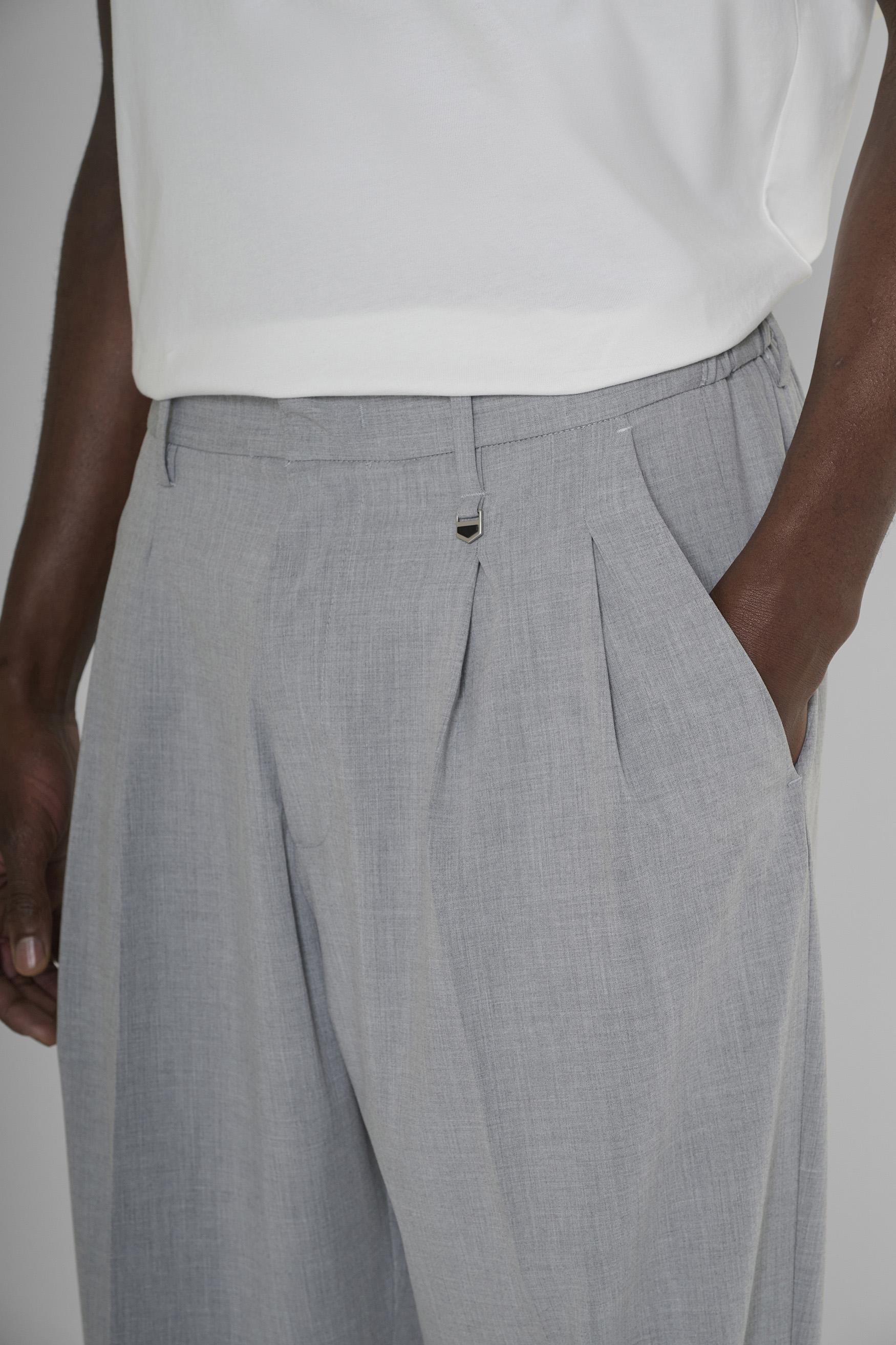 PANTALONE UOMO LEON WIDE LEG GRIGIO ANTONY MORATO MMTR00779 FA600288 GRIGIO ANTONY MORATO