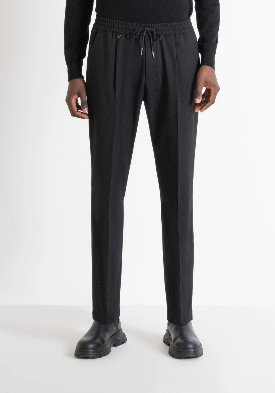 PANTALONI "NEIL" REGULAR FIT IN MISTO VISCOSA