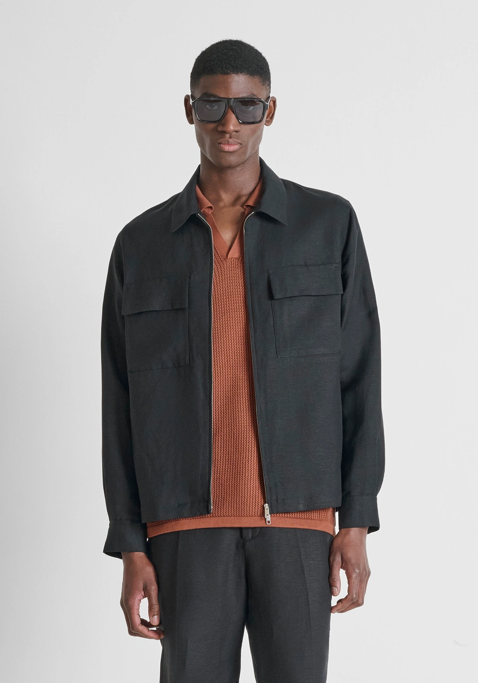 CAMICIA UOMO BREMA RELAXED FIT NERO ANTONY MORATO MMSL00795 NERO ANTONY MORATO