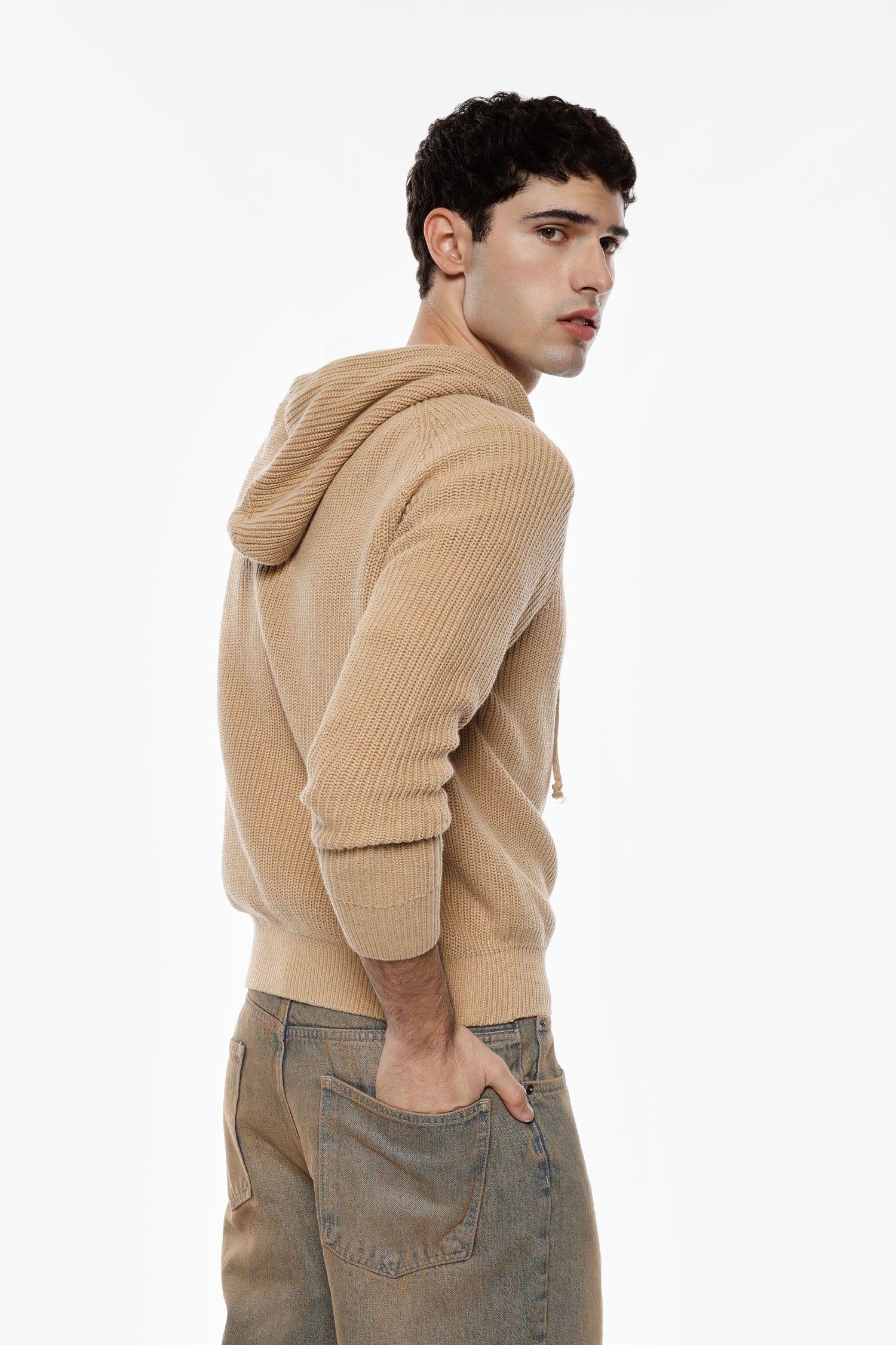 Maglione uomo con cappuccio a maniche lunghe cammello imperial M8857130U02 CAMMELLO IMPERIAL UOMO