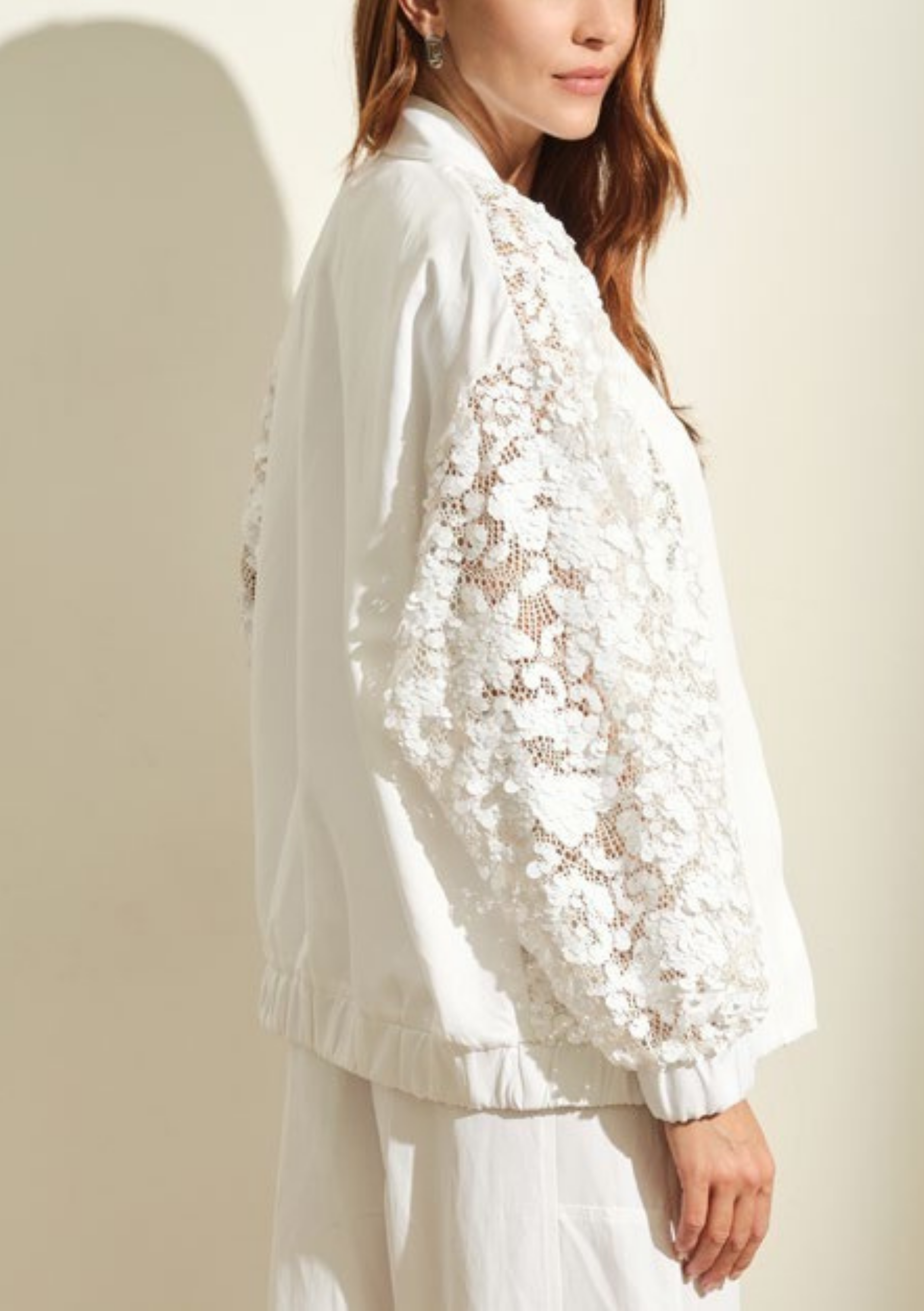 GIACCA DONNA CARDIGAN IN PAILETTES BIANCO JIJIL GI144 BIANCO JIJIL