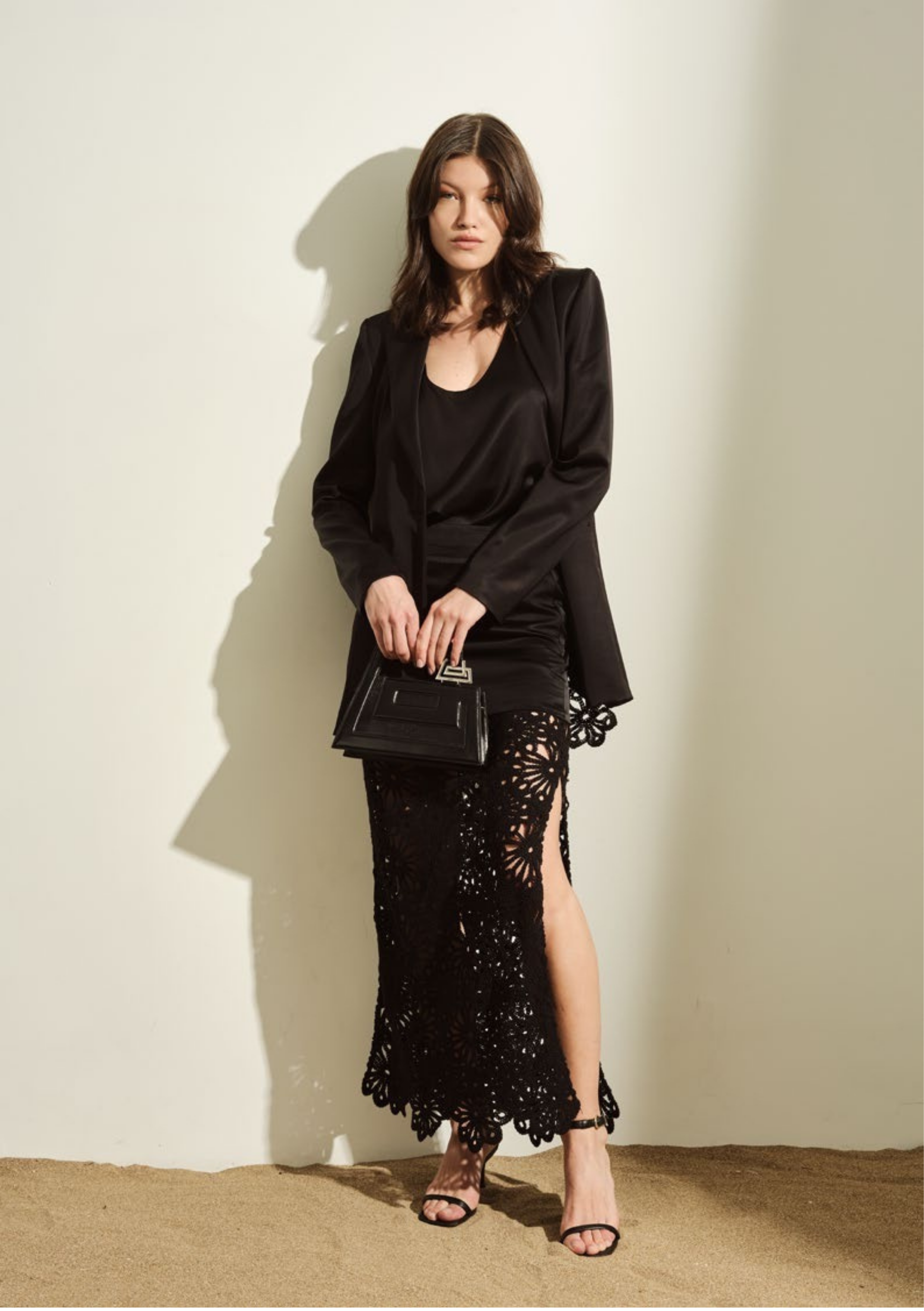 GONNA DONNA LONGUETTE CON PIZZO NERO JIJIL GO150 NERO JIJIL