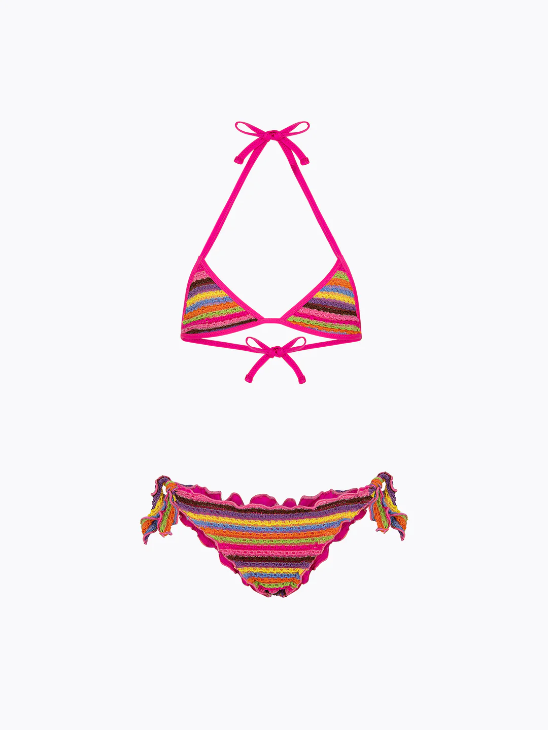 bikini bambina triangolo e slip regolabile multicolore f**k FJ26-SG0600MC UNICA F**K KIDS