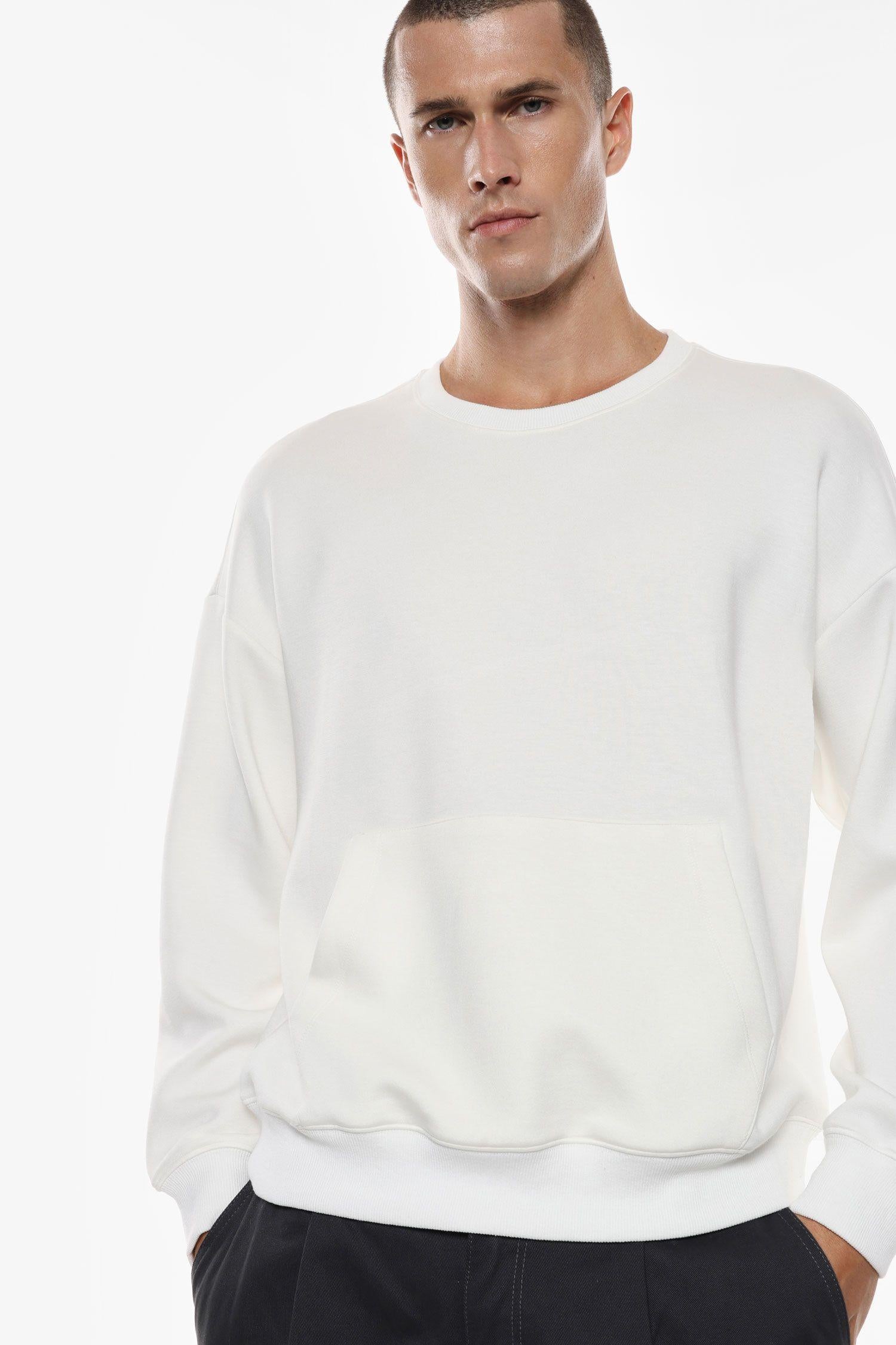 Felpa uomo collo rotondo tinta unita bianco imperial F851930759 OFF-WHITE IMPERIAL UOMO