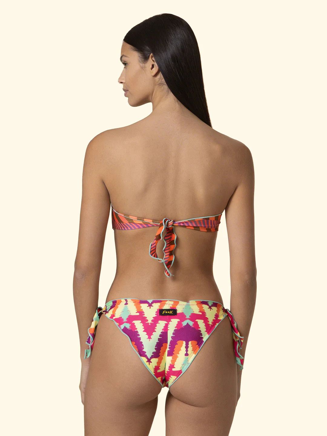 BIKINI DONNA FASCIA CON SLIP REGOLABILE FANTASIA F**K FK26-SW2602X20 UNICO F**K