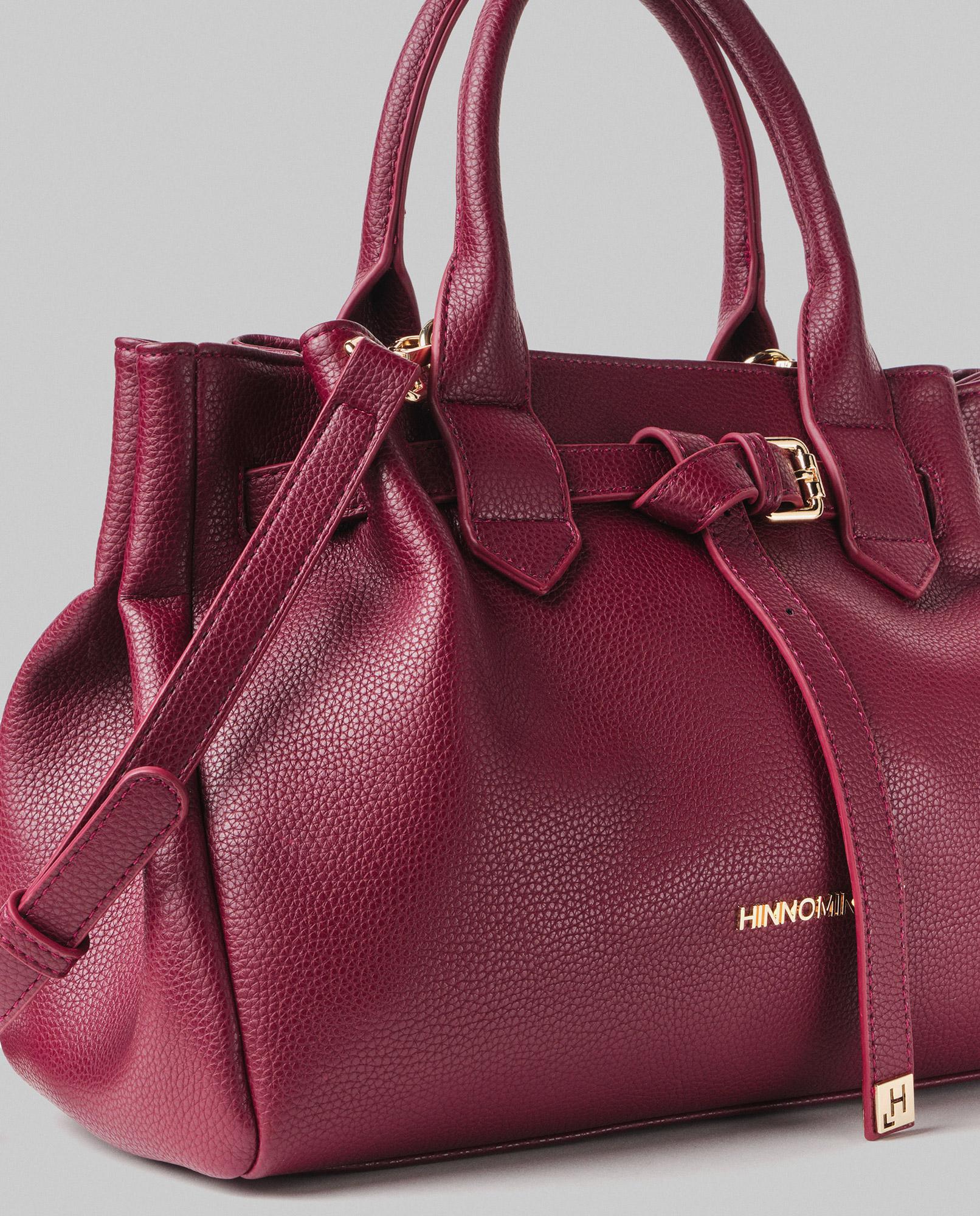 Borsa DONNA MEDIA In Ecopelle Con Placchetta In Metallo HINNOMINATE HMACW00124 BORDEAUX HINNOMINATE