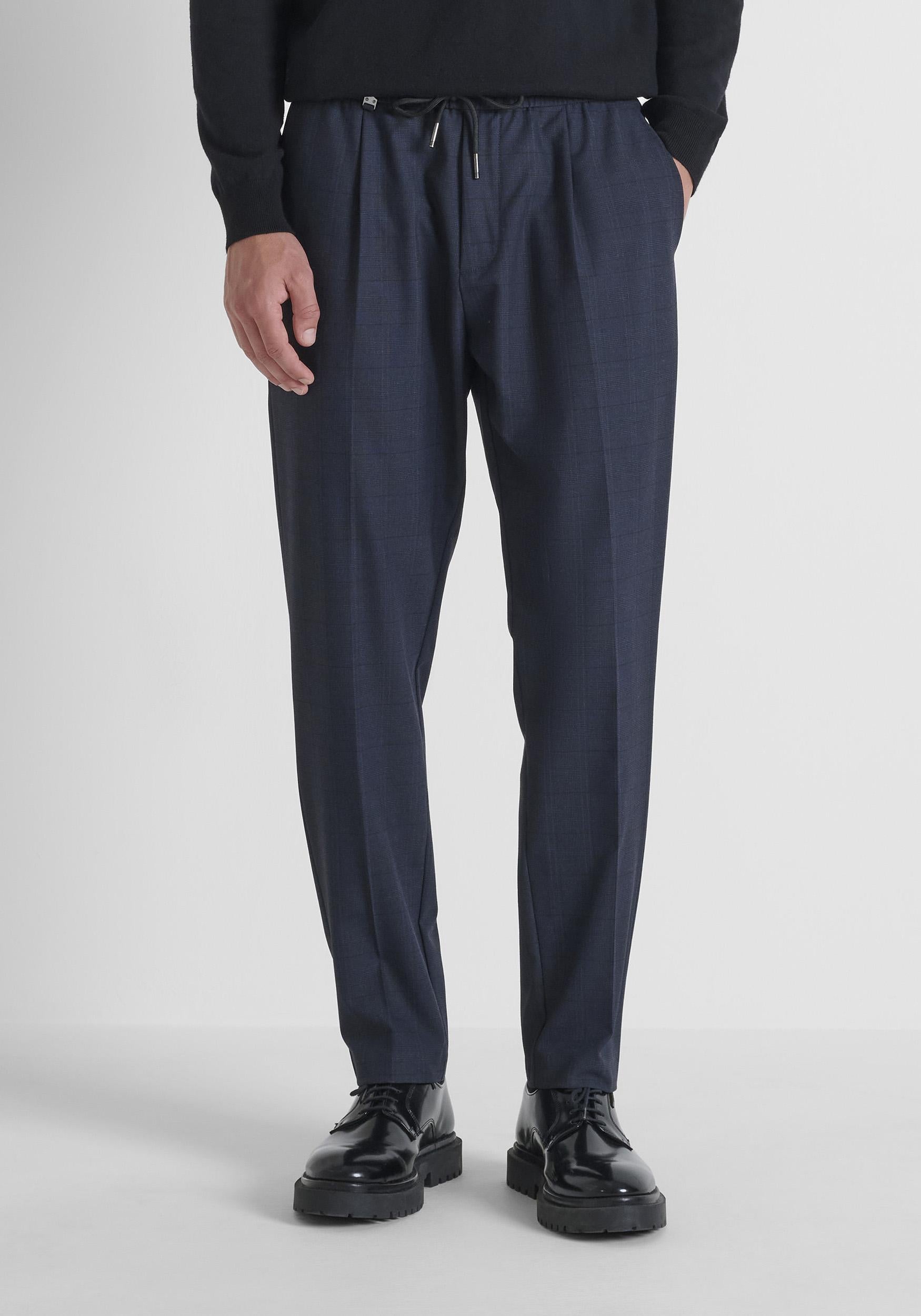 PANTALONE UOMO NEIL REGULAR FIT IN STRETCH VISCOSE BLU ANTONY MORATO MMTR00748-FA600260 BLU ANTONY MORATO