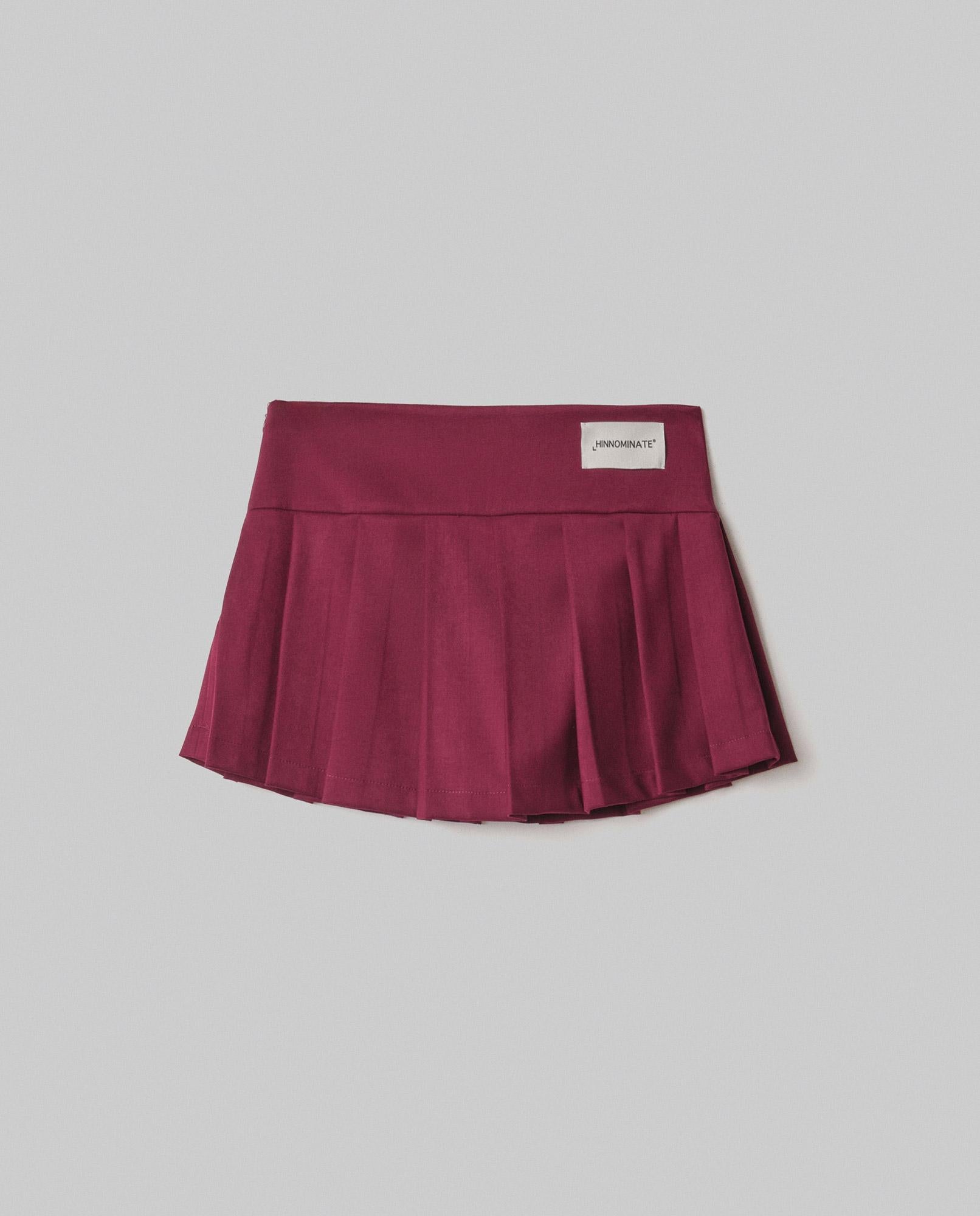 MINI GONNA DONNA A PIEGHE BORDEAUX HINNOMINATE HMABW0225 BORDEAUX HINNOMINATE