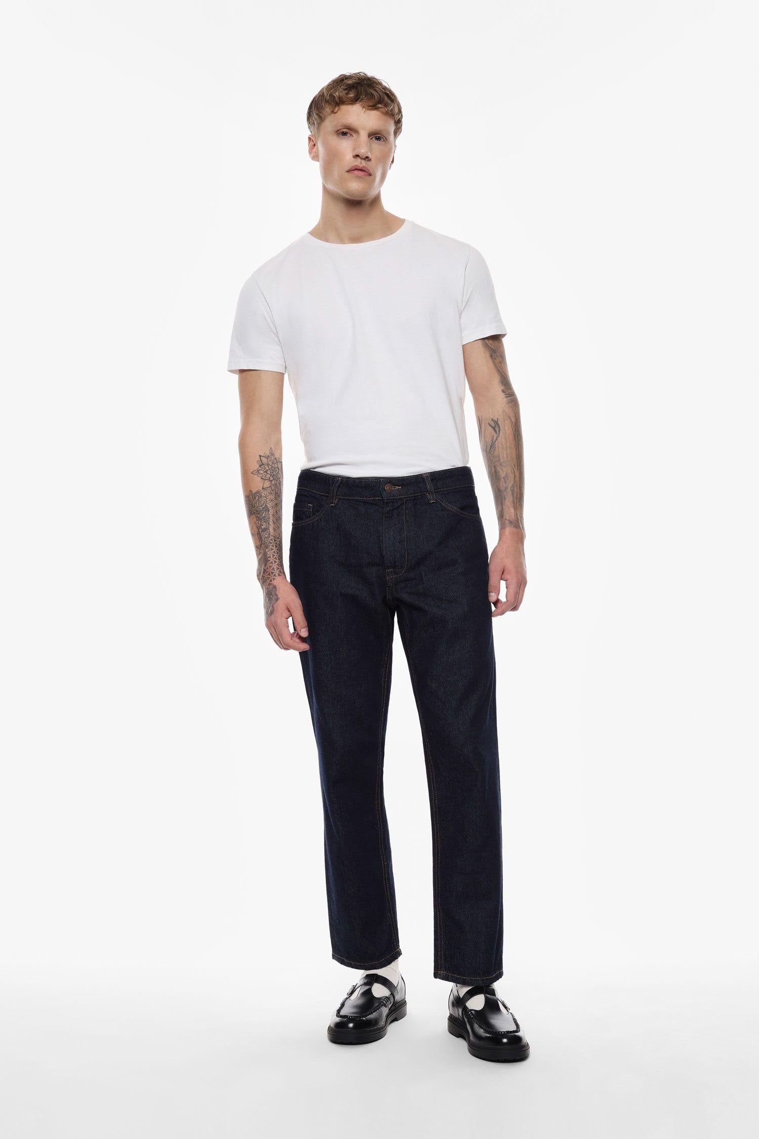 Jeans uomo taglio dritto vita media denim scuro imperial P8299JNRAW DENIM SCURO IMPERIAL UOMO