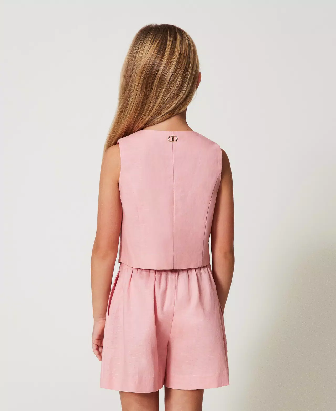 shorts in misto lino 251GJ2403 SWEET ROSE TWINSET KIDS