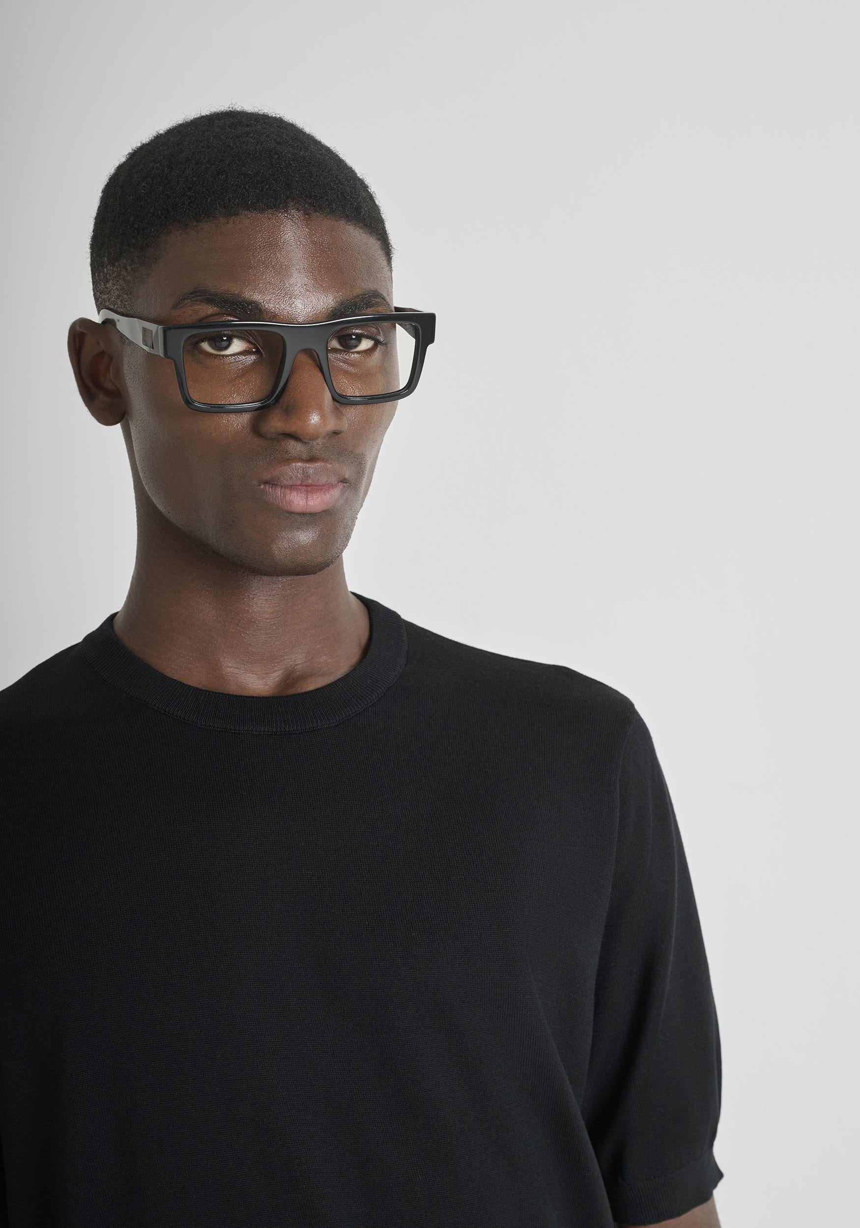 T-SHIRT UOMO REGULAR FITI IN LANA NERO ANTONY MORATO MMSW01538-YA400145 NERO ANTONY MORATO