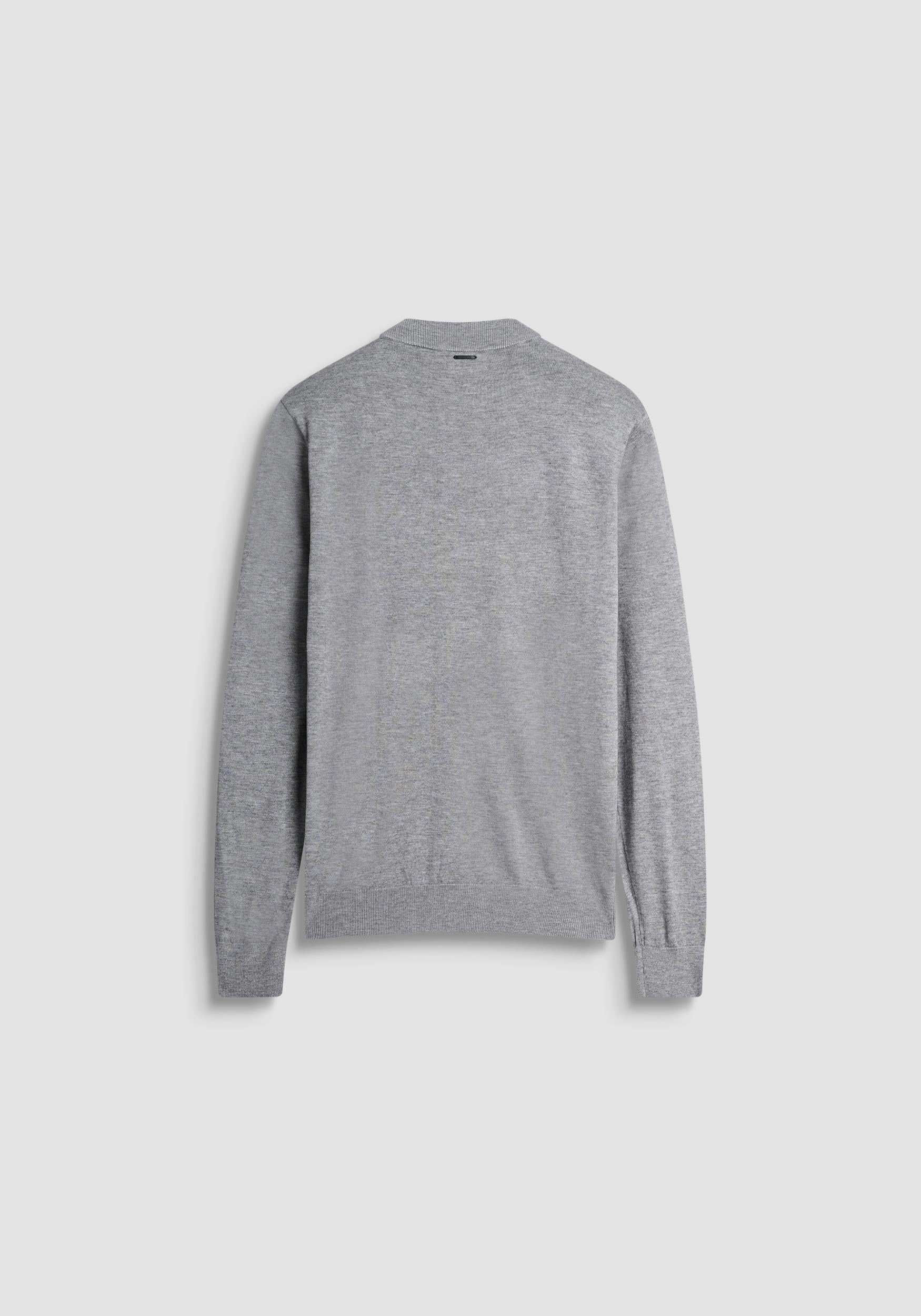 GIROCOLLO UOMO REGULAR FIT IN LANA GRIGIO MEDIO ANTONY MORATO MMSW01523-YA400145 GRIGIO MEDIO ANTONY MORATO
