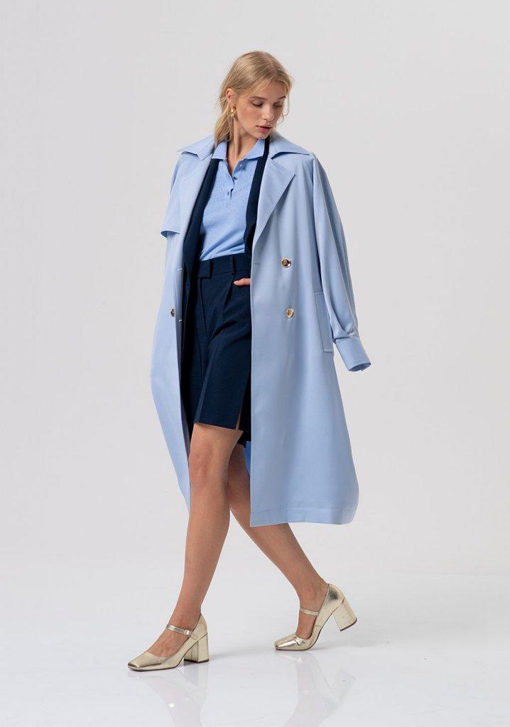 BERMUDA DONNA IN TESSUTO CON SPACCHI LATERALI BLU FRACOMINA FR26SV6004W42901 DARKBLU FRACOMINA