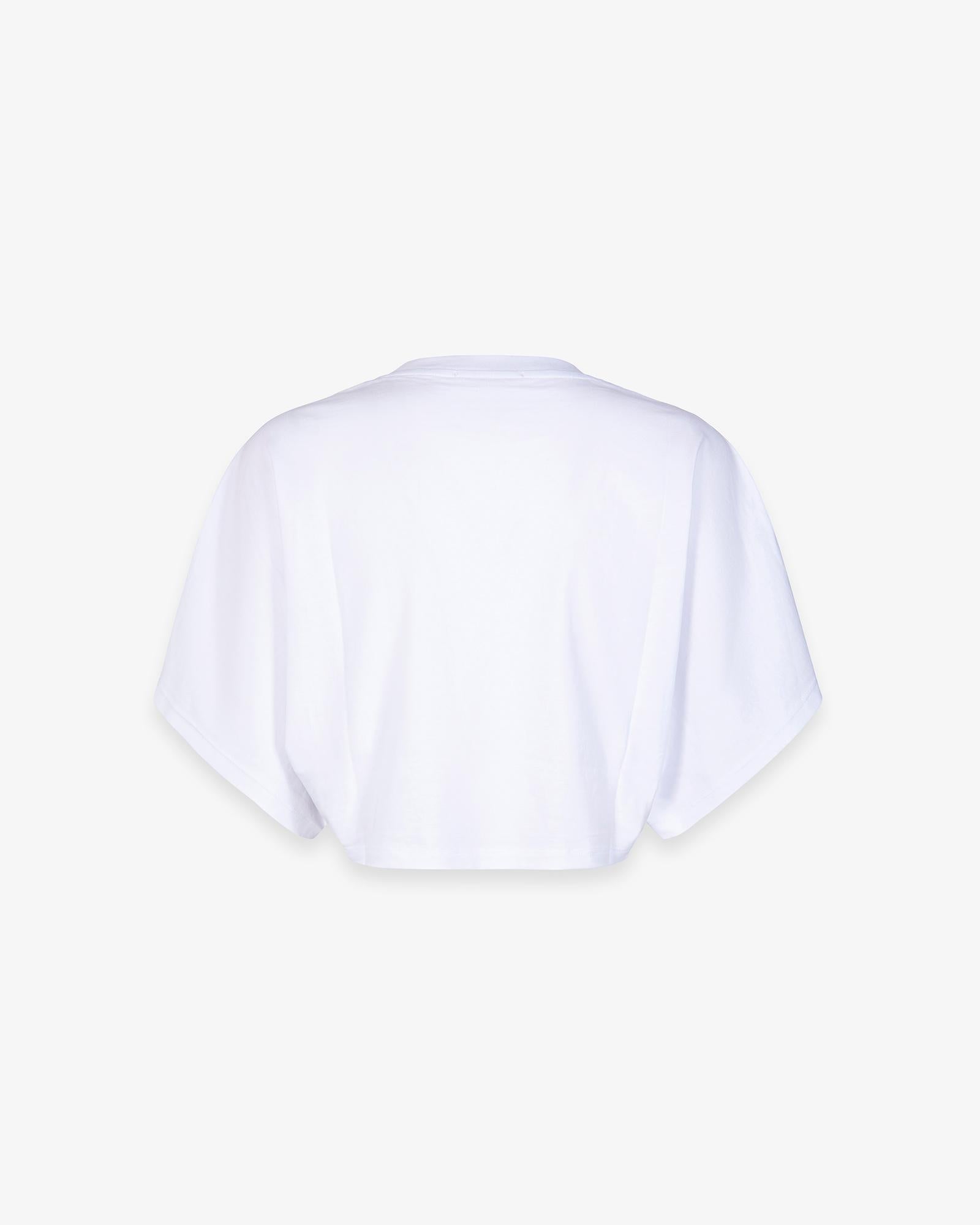 CROP DONNA TOP IN JERSEY A MEZZA MANICA AMPIA BIANCO HINNOMINATE HMABW02371 BIANCO HINNOMINATE