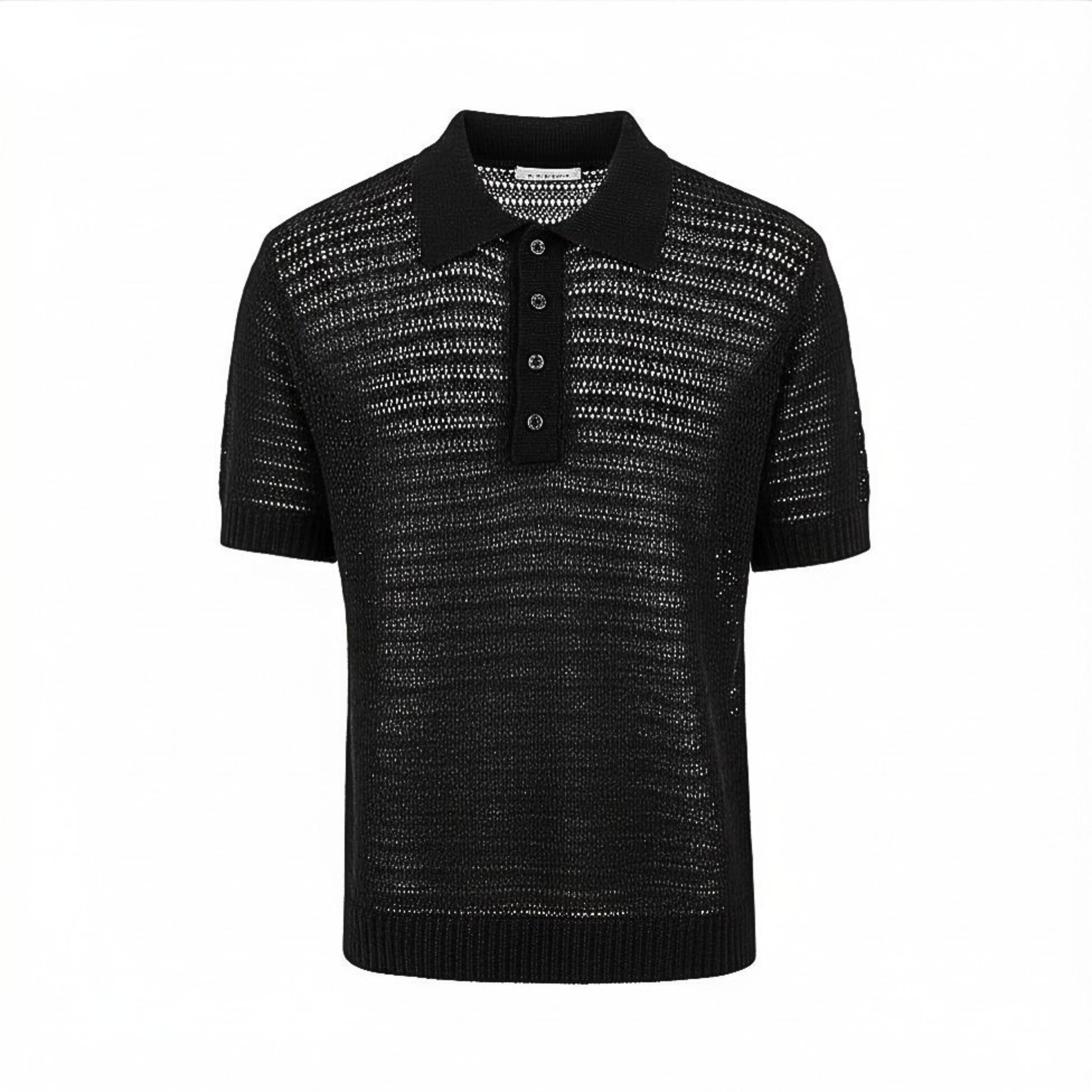 POLO UOMO REGULAR FIT MEZZA MANICA NERO MARSEM MRSM215 NERO MARSEM