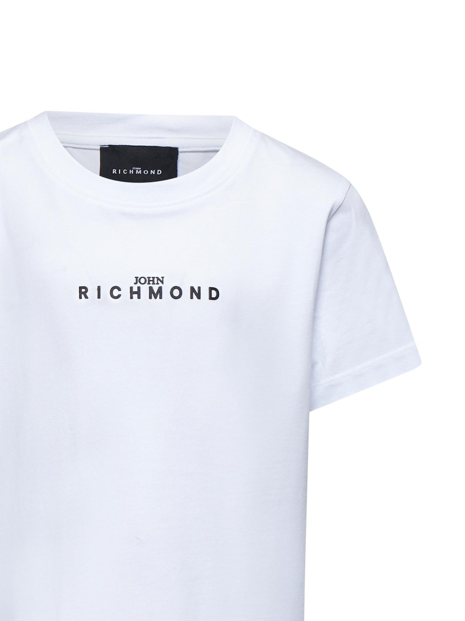 T-SHIRT BAMBINO CON LOGO PICCOLO IN RILIEVO BIANCO RICHMOND RBA25010TS WHITE JOHN RICHMOND JUNIOR