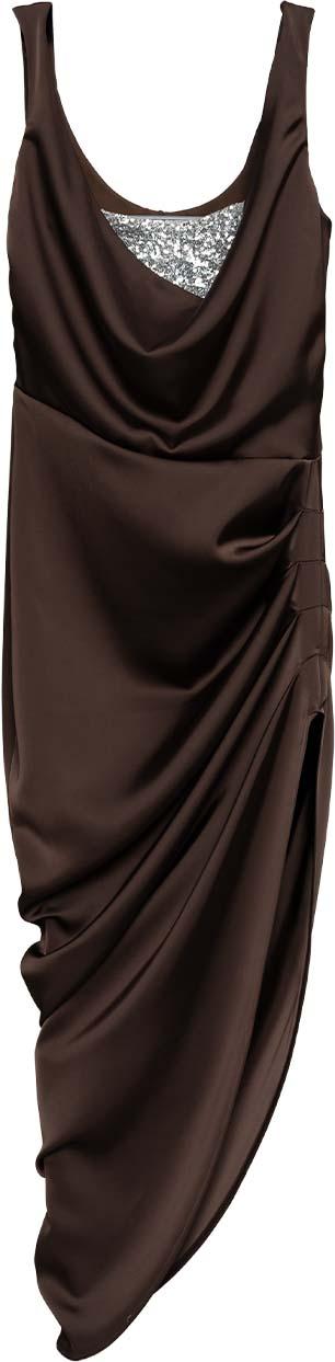 ABITO DONNA AGGRAPPATO CON SCOLLO MORBIDO NERO JIJIL AB235 NERO JIJIL