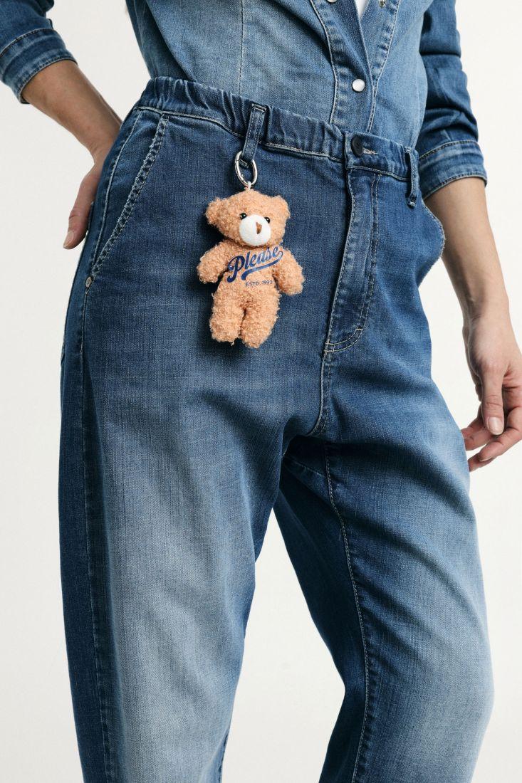 jeans donna baggy fit con vita alta denim please P3KYBQ2W9I BLU DENIM PLEASE