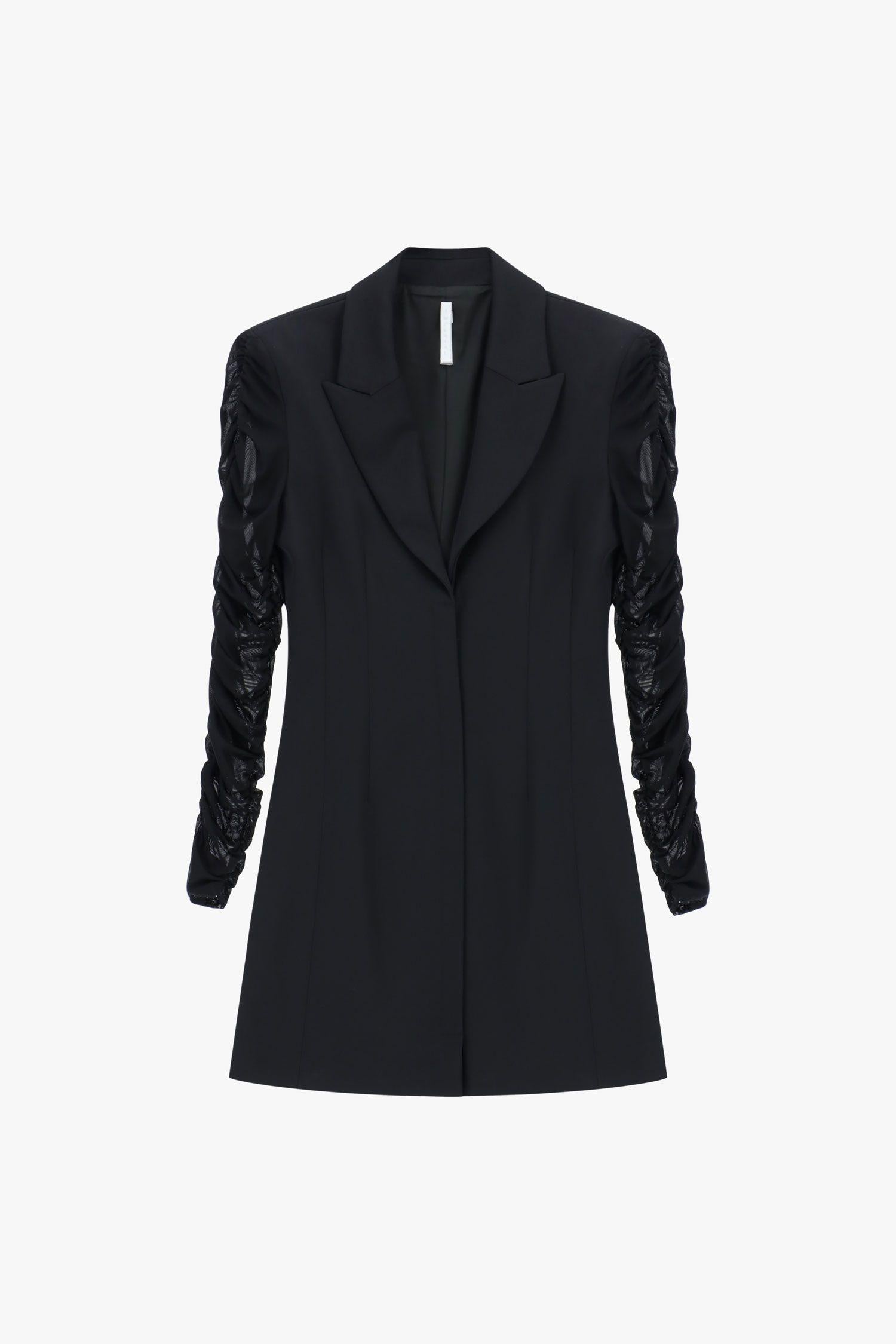 ABITO GIACCA DONNA MANICA LUNGA TRASPARENTE NERO IMPERIAL AGBALJT NERO IMPERIAL