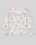 CAMICIA NEONATO CON DISEGNI DEL BOSCO BIANCA PAZ RODRIGUEZ 006-152983 UNICO PAZ RODRIGUEZ