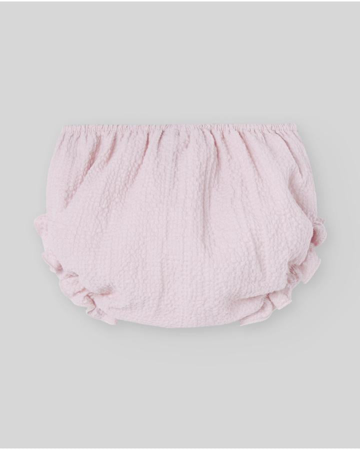 ABITO NEONATA CON COPRIPANNOLINO ROSA PAZ RODRIGUEZ 104-152907 ROSA ANTICO PAZ RODRIGUEZ