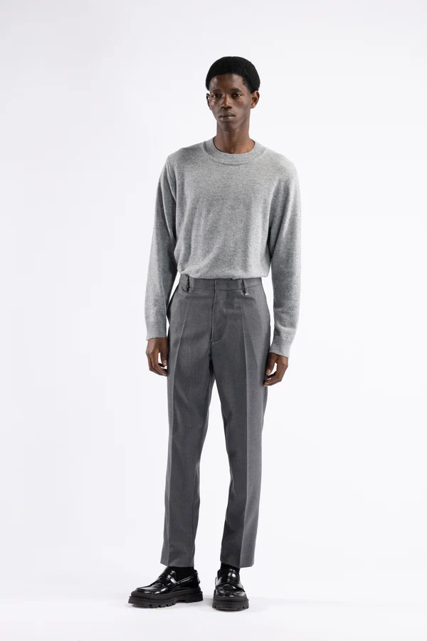 PANTALONE UOMO FONDO REGOLARE IN MISTO LANA GRIGIO I'M BRIAN PA3492 GRIGIO I'M BRIAN