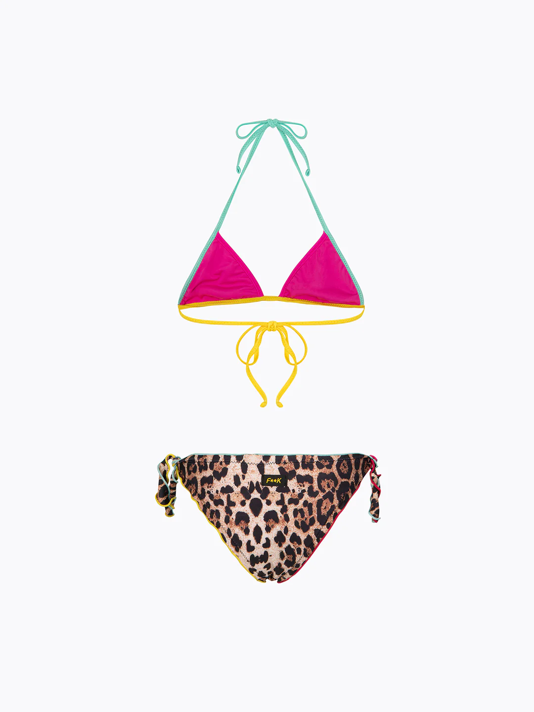 bikini bambina triangolo-slip regolabile fantasia f**k FJ26-SG0110X02 UNICA F**K KIDS