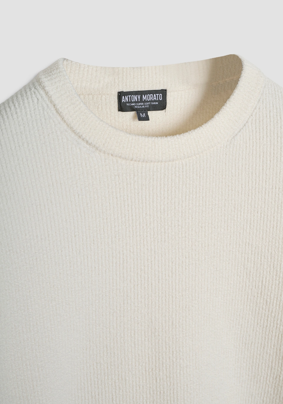 PULL UOMO REGULAR FIT IN TECHNO SUPER SOFT YARN MMSW01558-YA500096 CREMA ANTONY MORATO