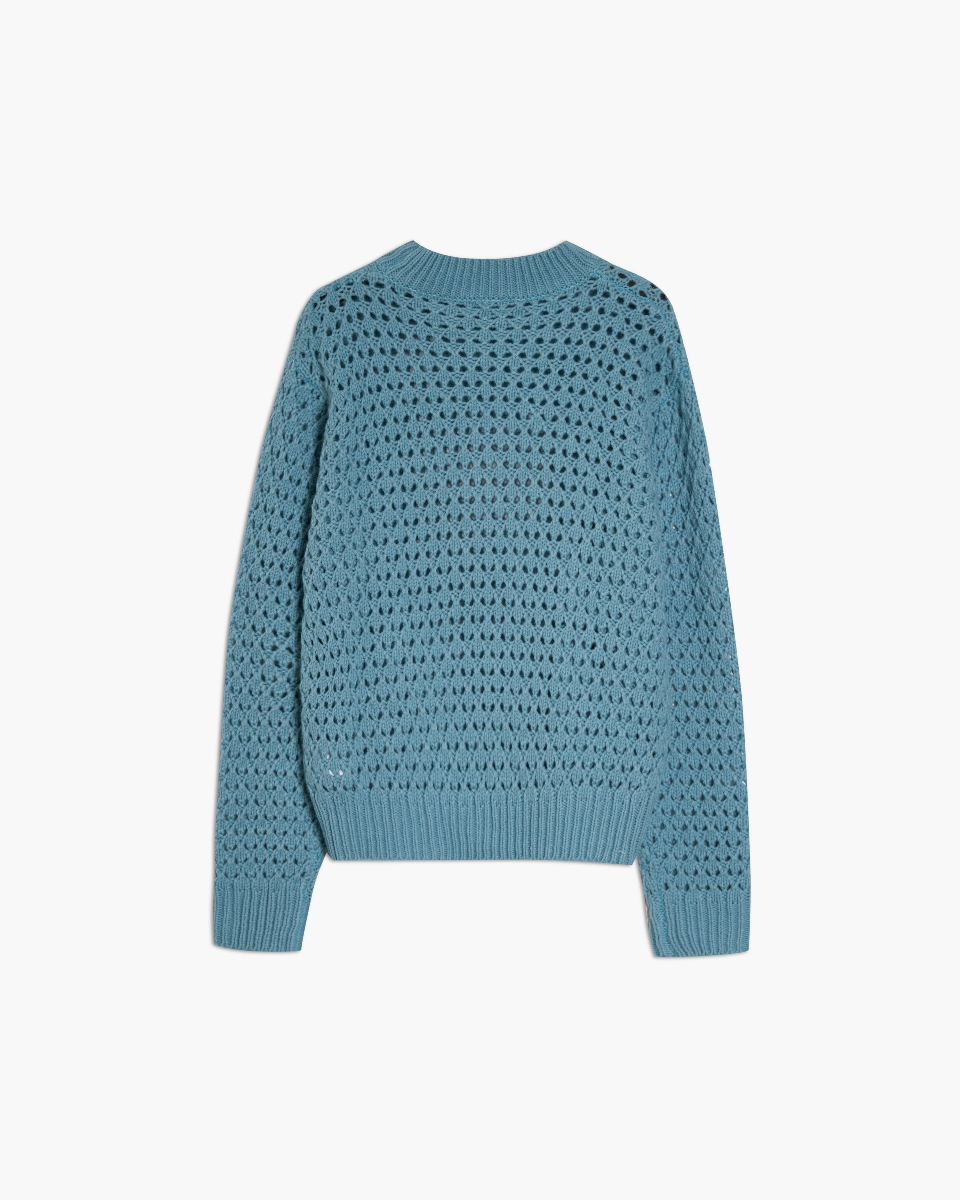 MAGLIA DONNA GIROCOLLO A MAGLIA LARGA CIELO JIJIL<BR/> MK022 CIELO JIJIL